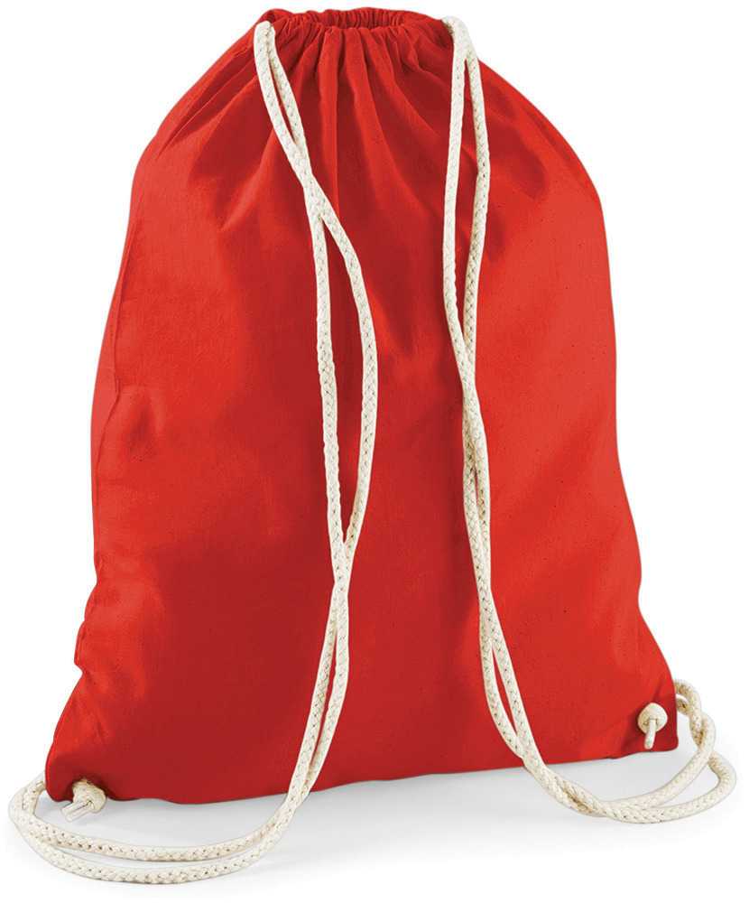 Bolsa gimnasio de algodón Bright Red