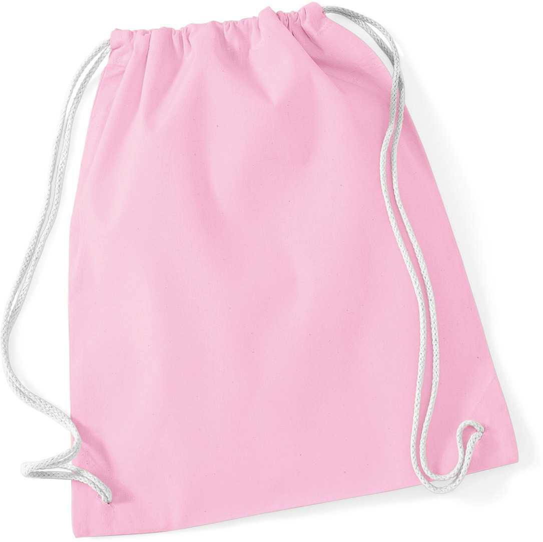 Bolsa gimnasio de algodón Classic Pink / White