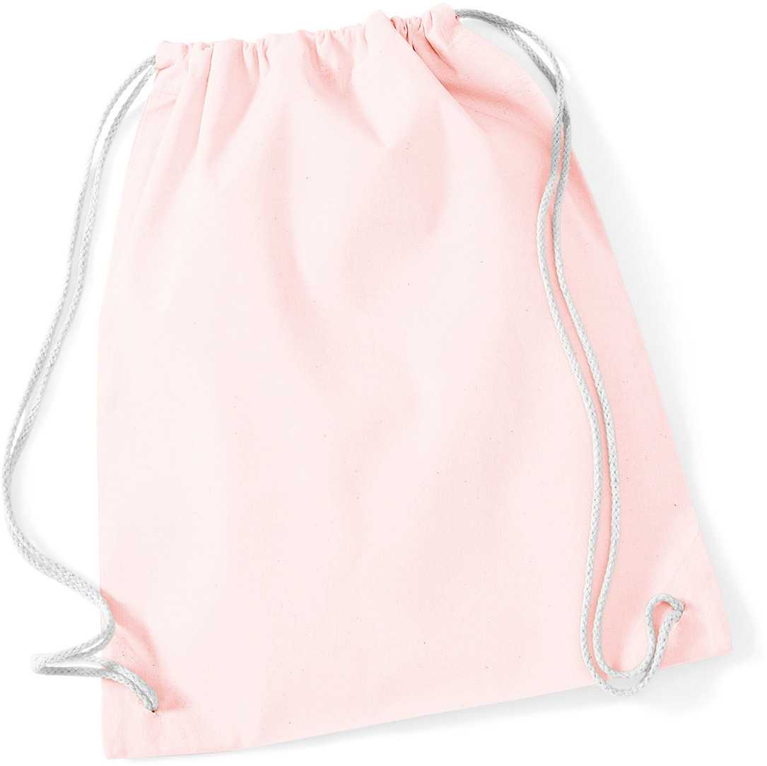 Bolsa gimnasio de algodón Pastel Pink / White