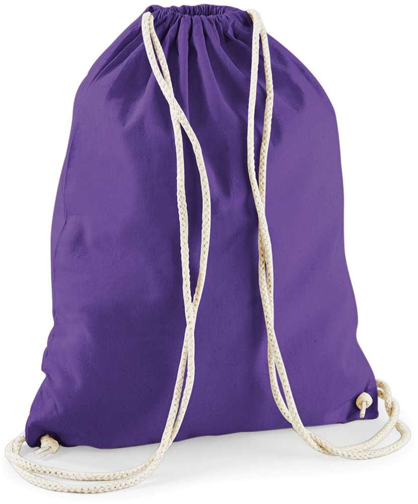 Bolsa gimnasio de algodón Purple
