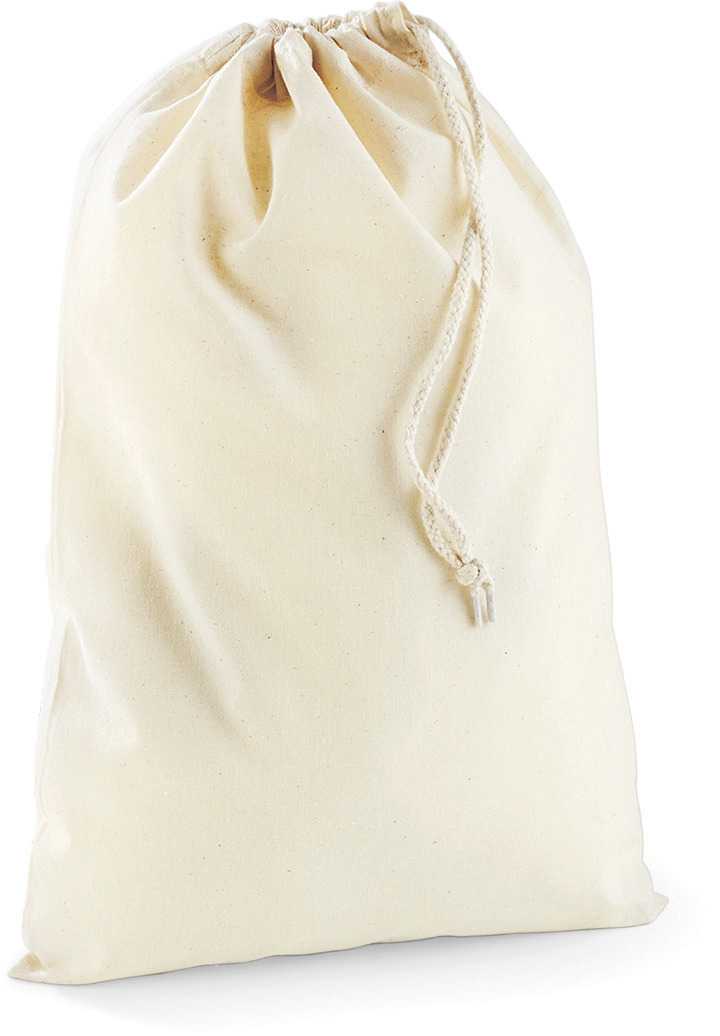 Bolsa algodón con cordones Natural