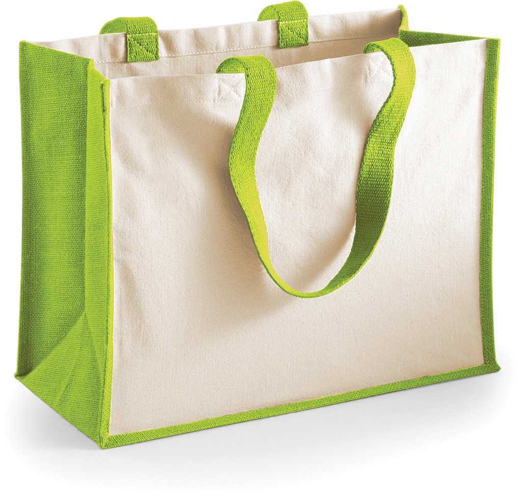 Bolsa clásica de yute Apple Green