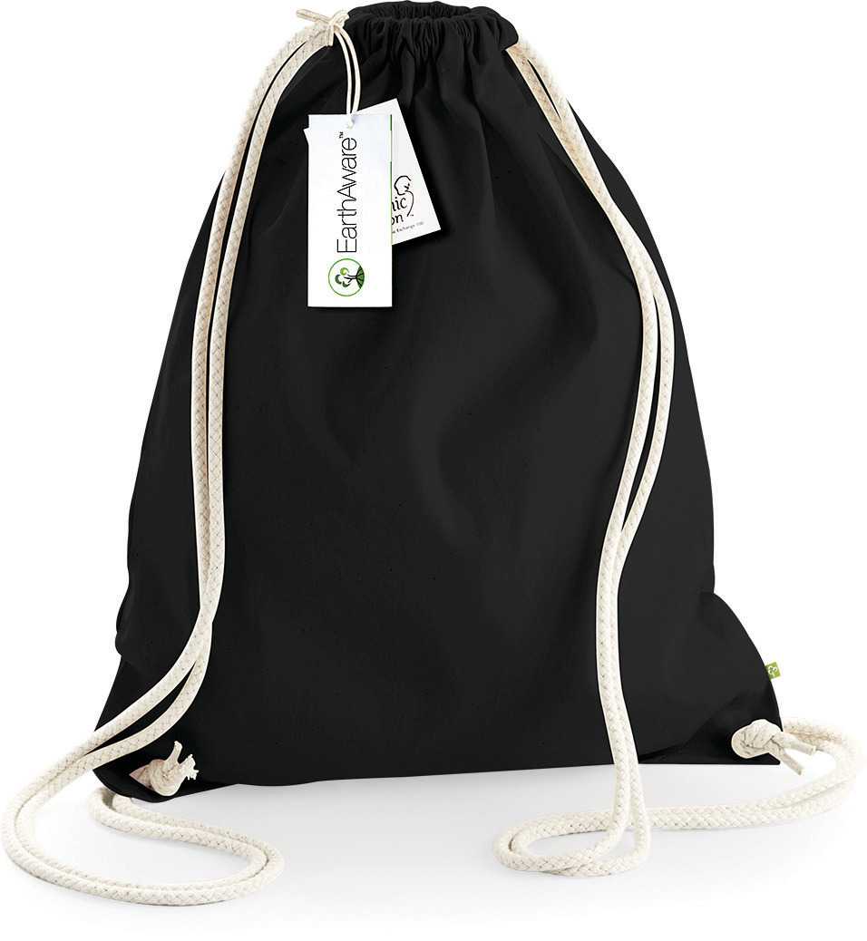 Bolsa Earthaware® de gimnasio - algodón orgánico Black