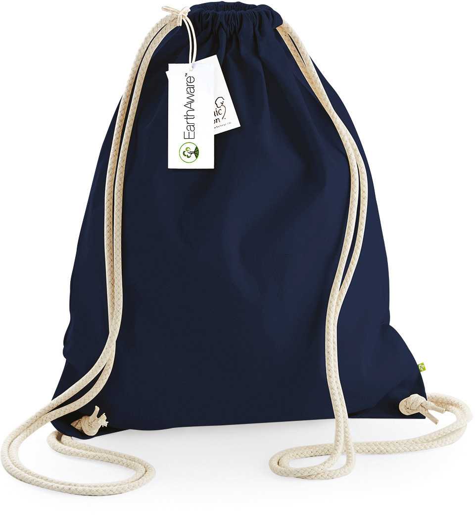 Bolsa Earthaware® de gimnasio - algodón orgánico French Navy