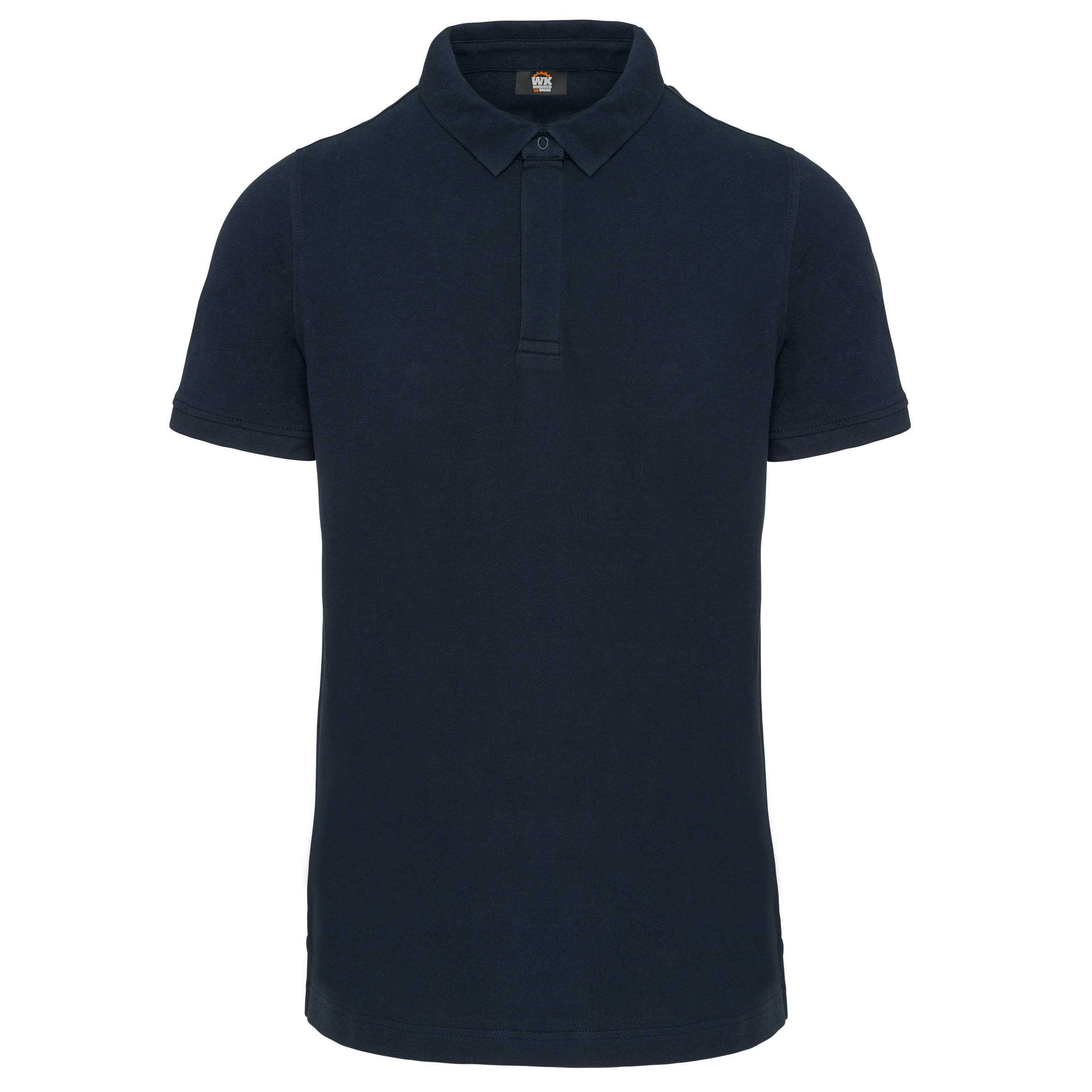 Polo con botones a presión y manga corta Navy