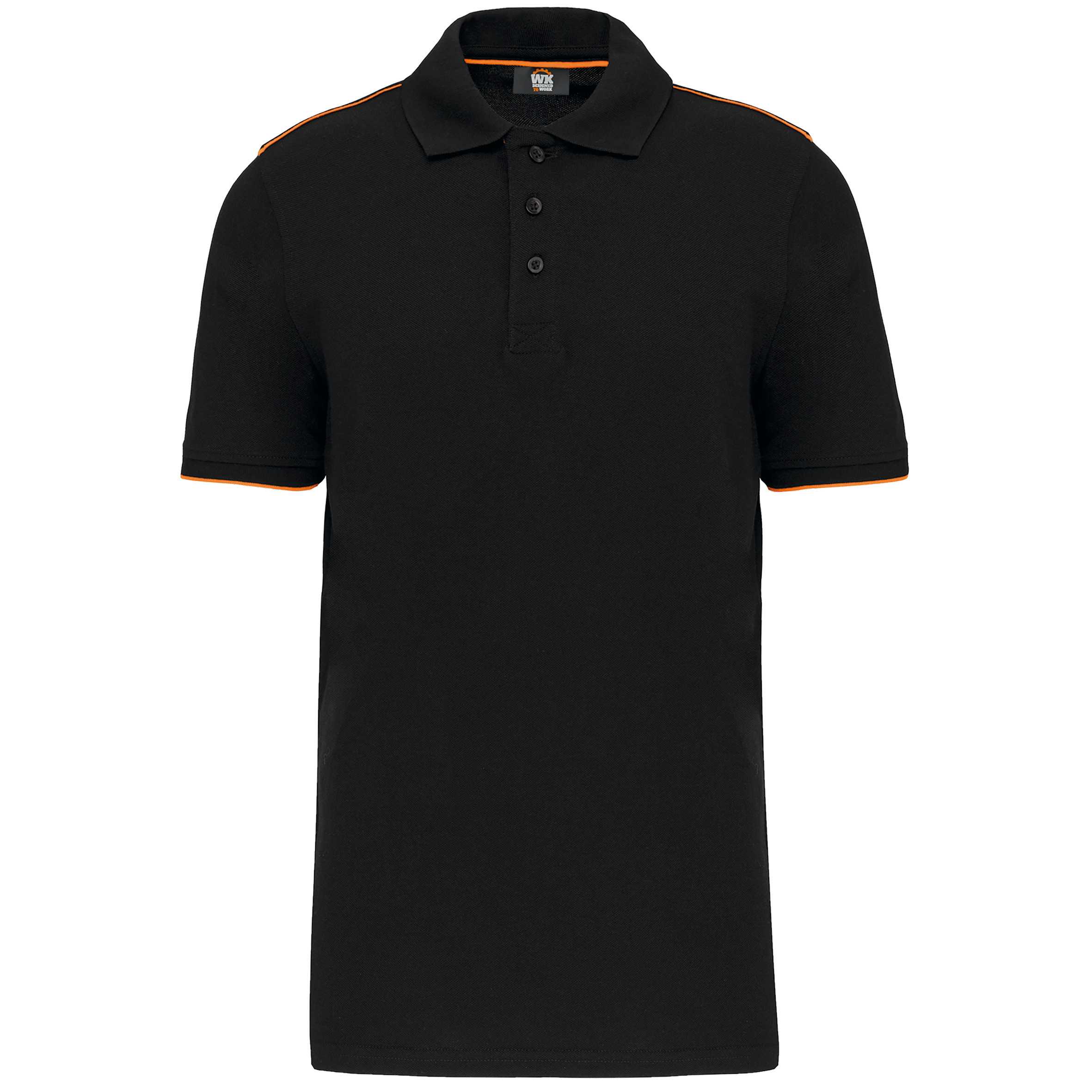 Polo Day To Day contrastado hombre Black / Orange