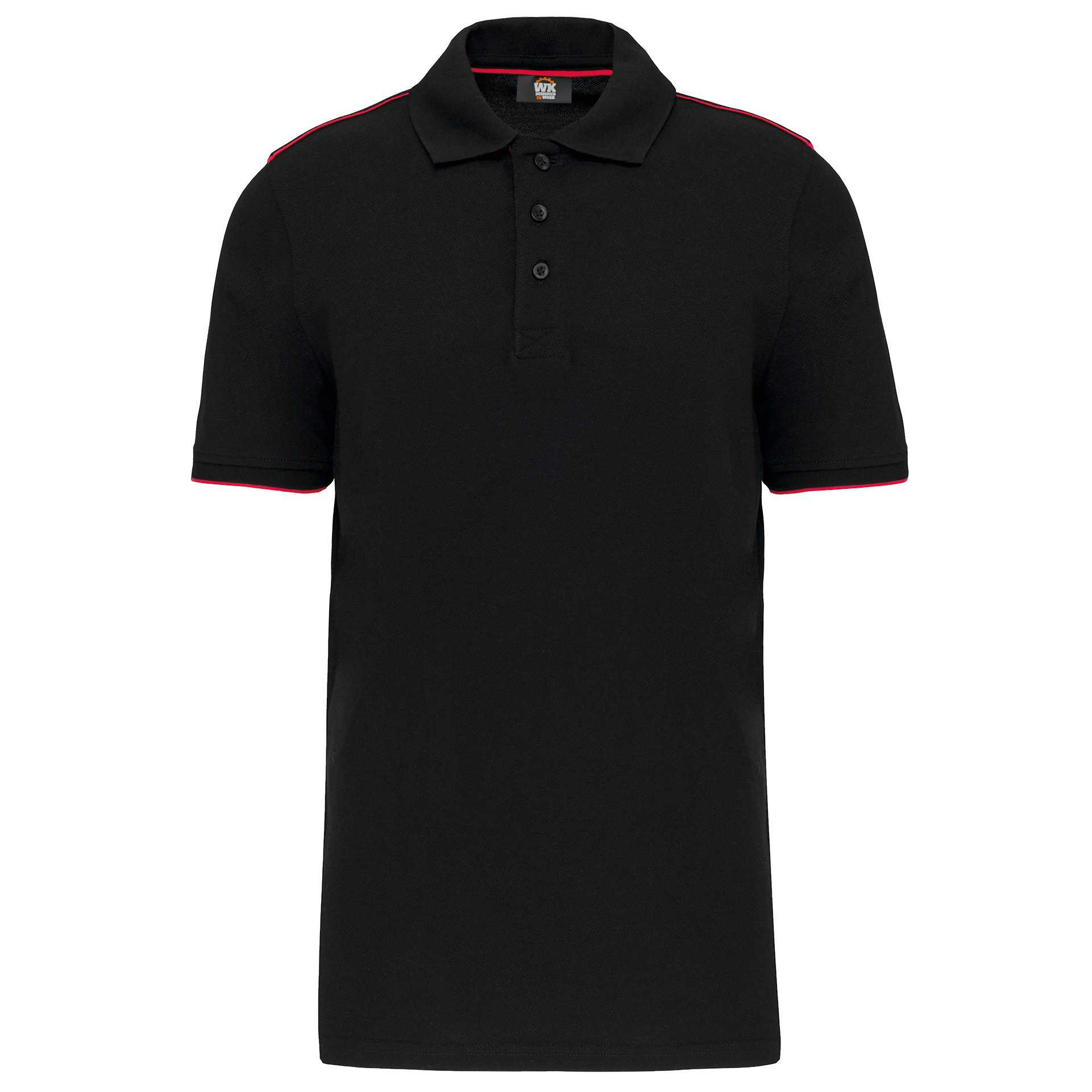 Polo Day To Day contrastado hombre Black / Red