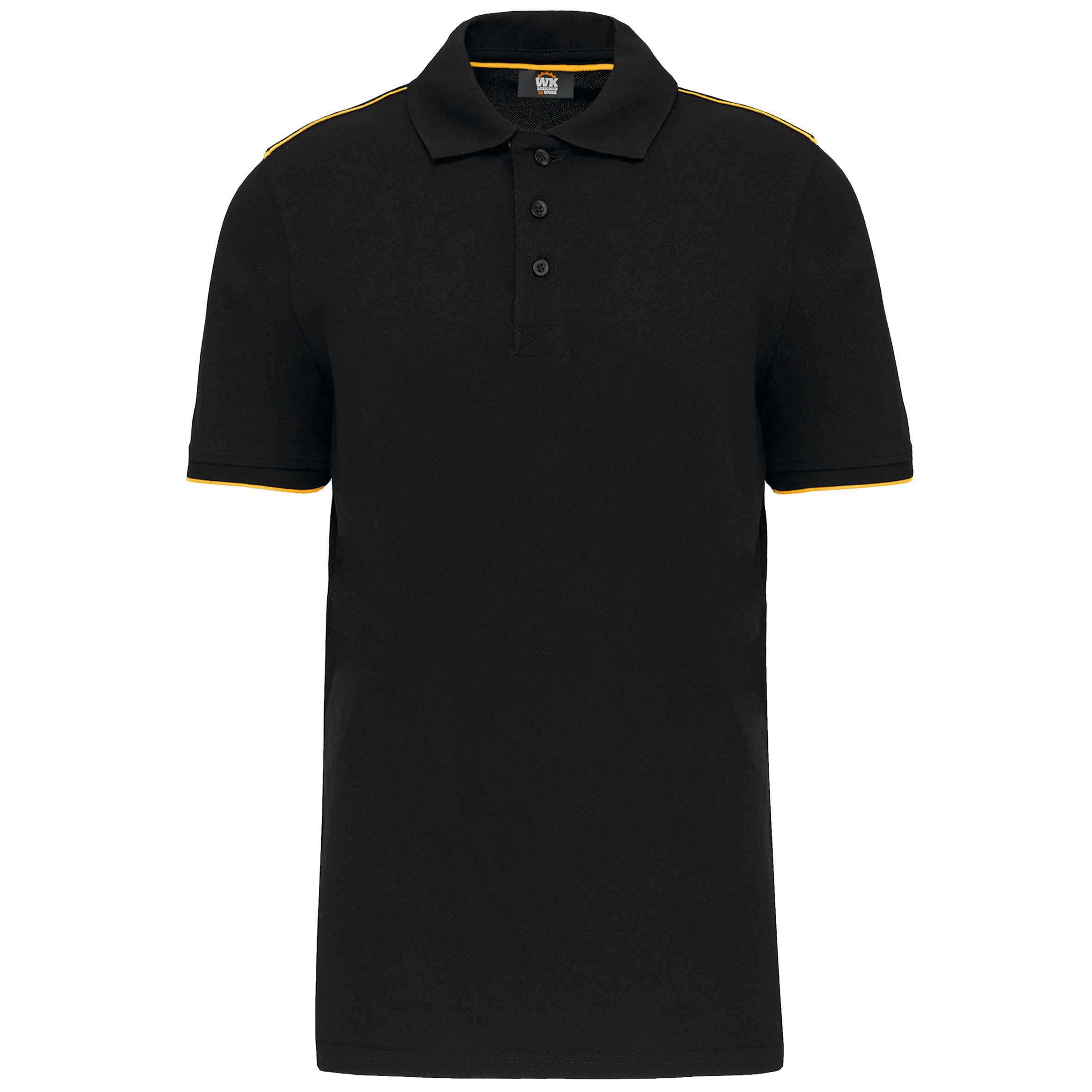 Polo Day To Day contrastado hombre Black / Yellow