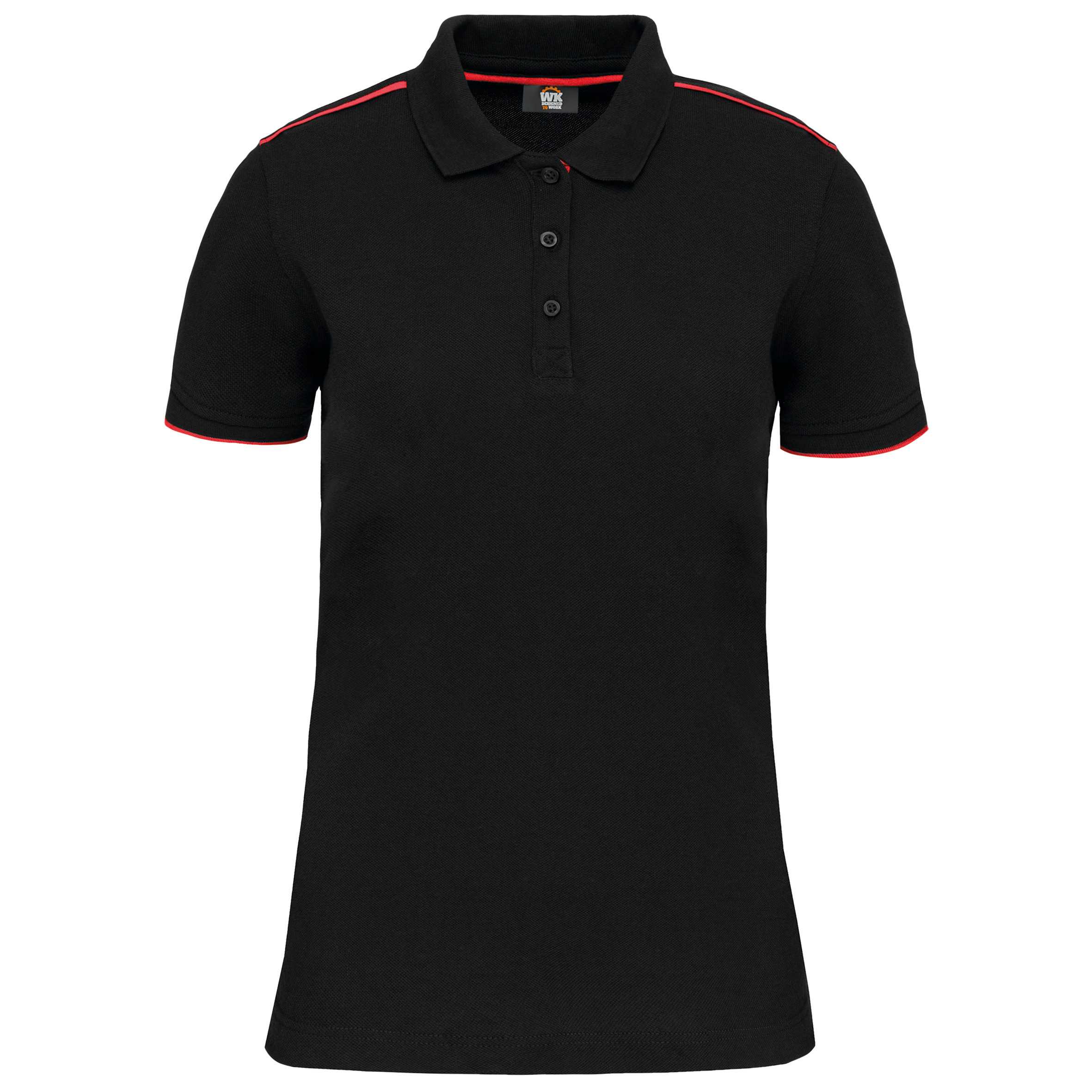 Polo Day To Day contrastado mujer Black / Red