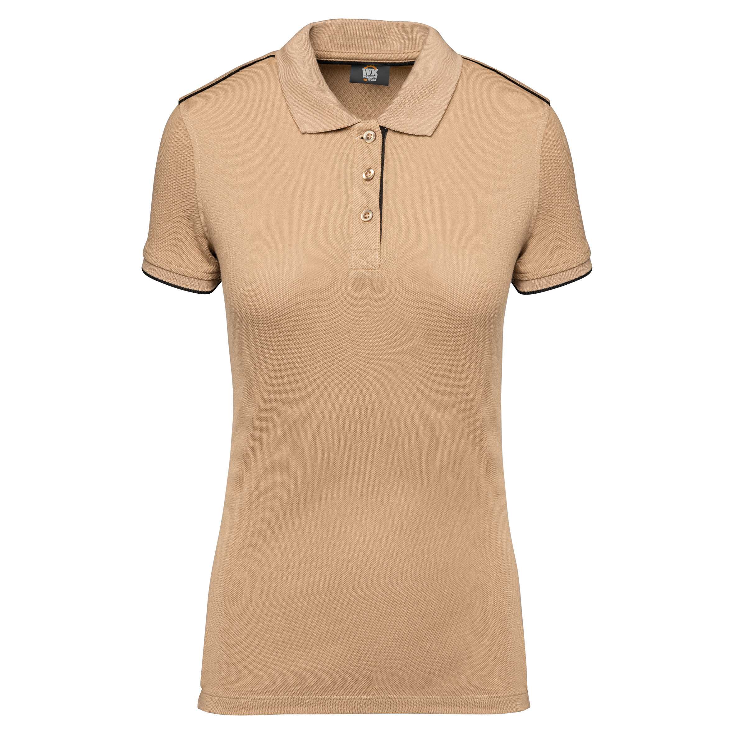 Polo Day To Day contrastado mujer Camel / Black