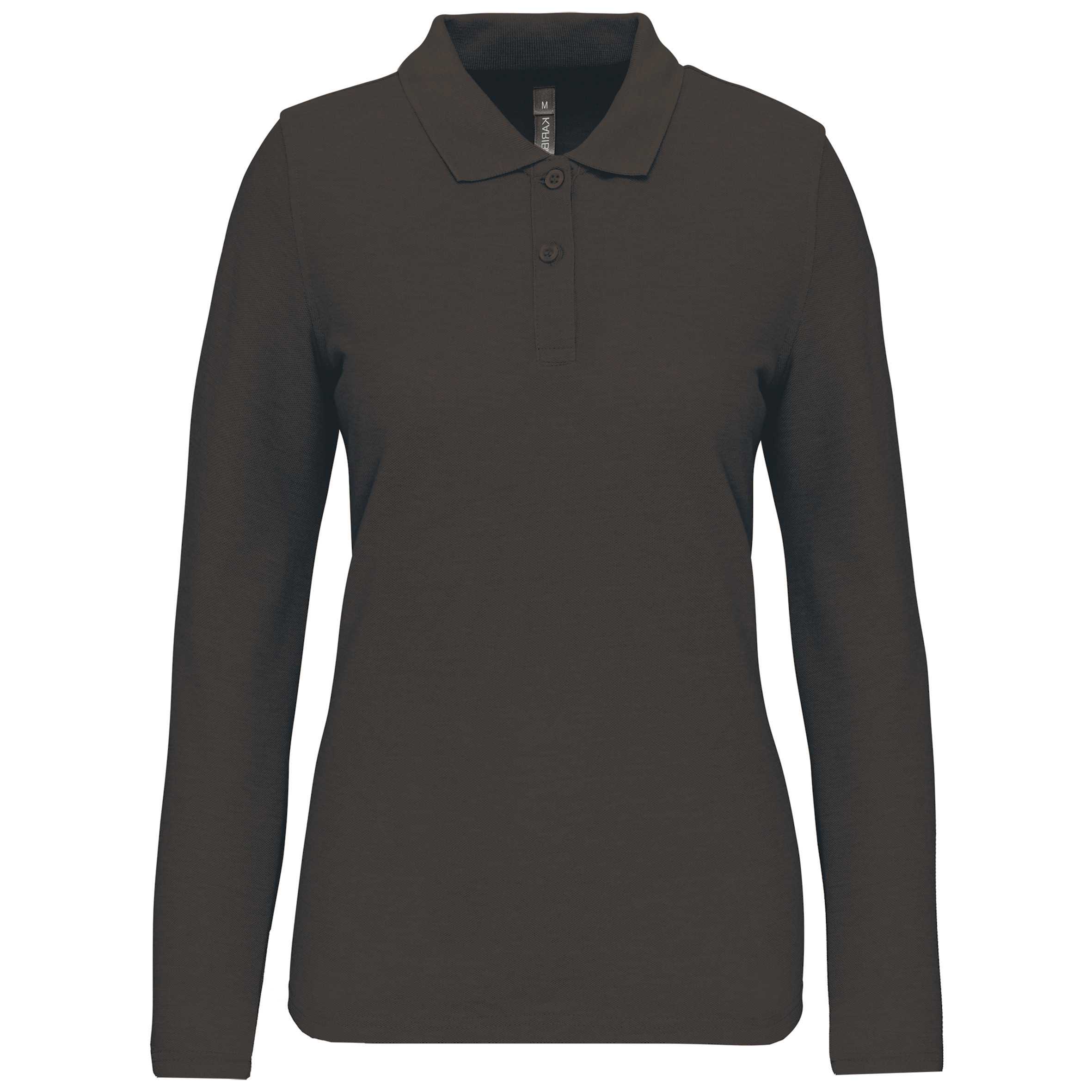 Polo Antibacteriano manga larga mujer Dark Grey