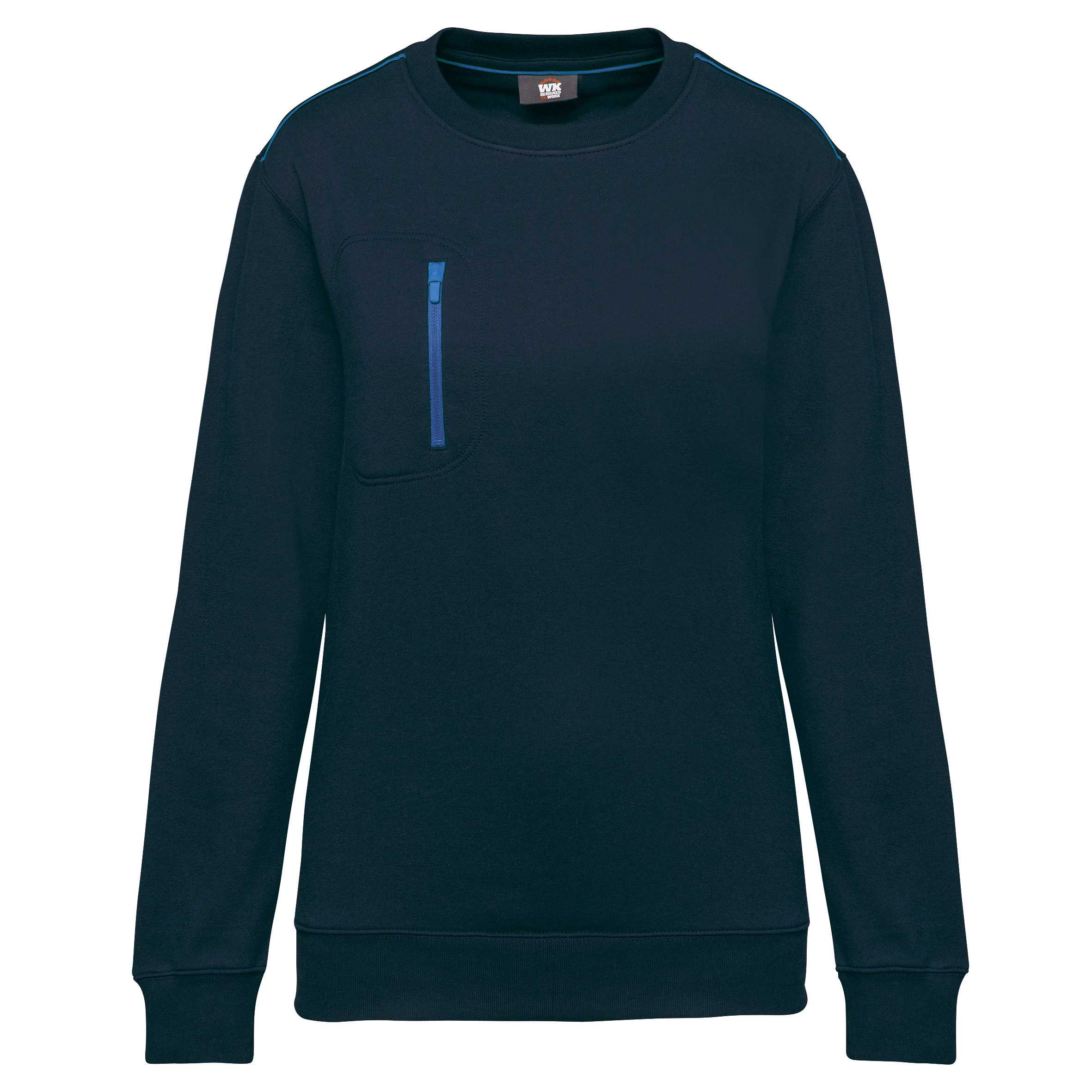 Sudadera Day To Day con bolsillo a zip contraste - Unisex Navy / Royal Blue