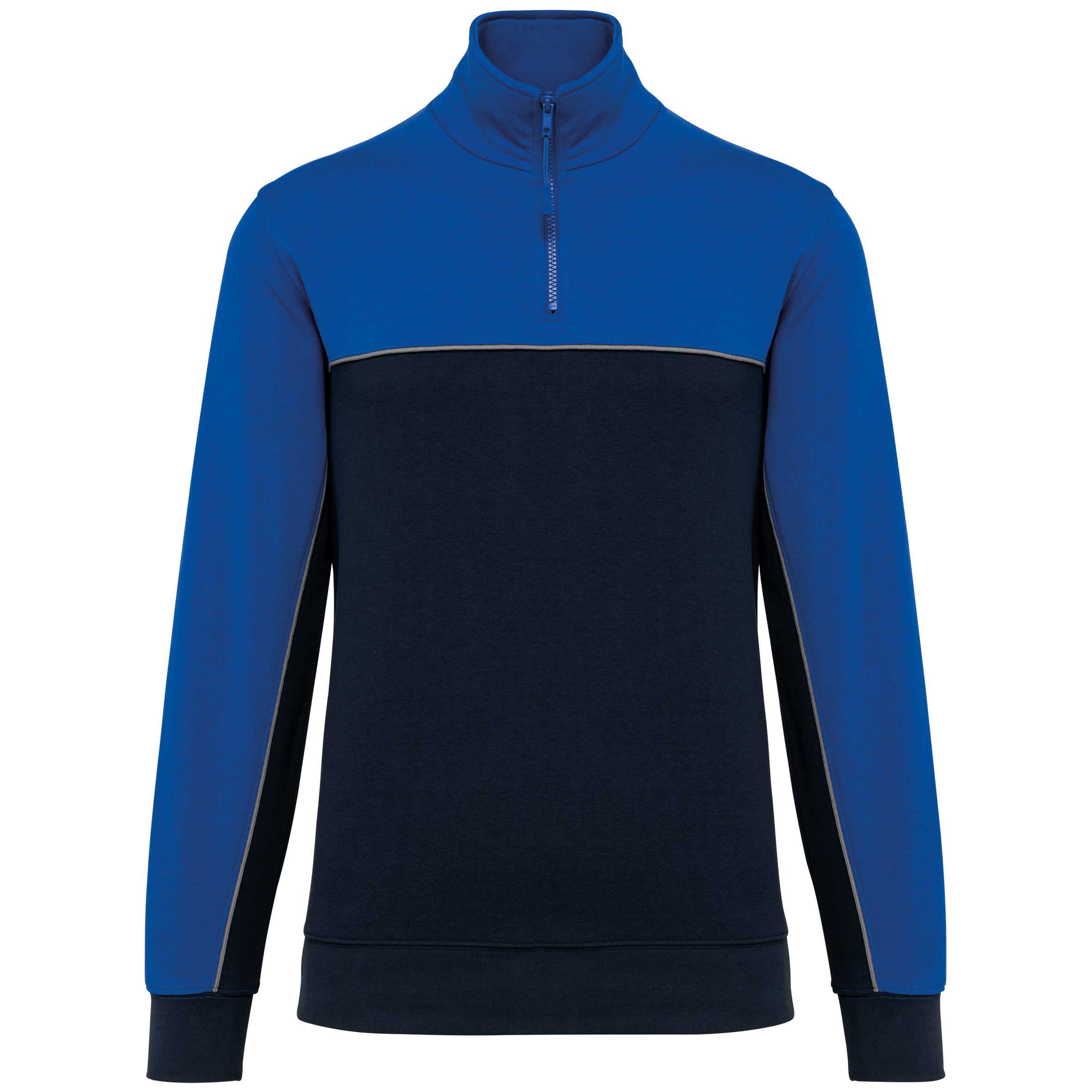 Sudadera 1/4 cremallera ecorresponsable– Unisex Navy / Royal Blue