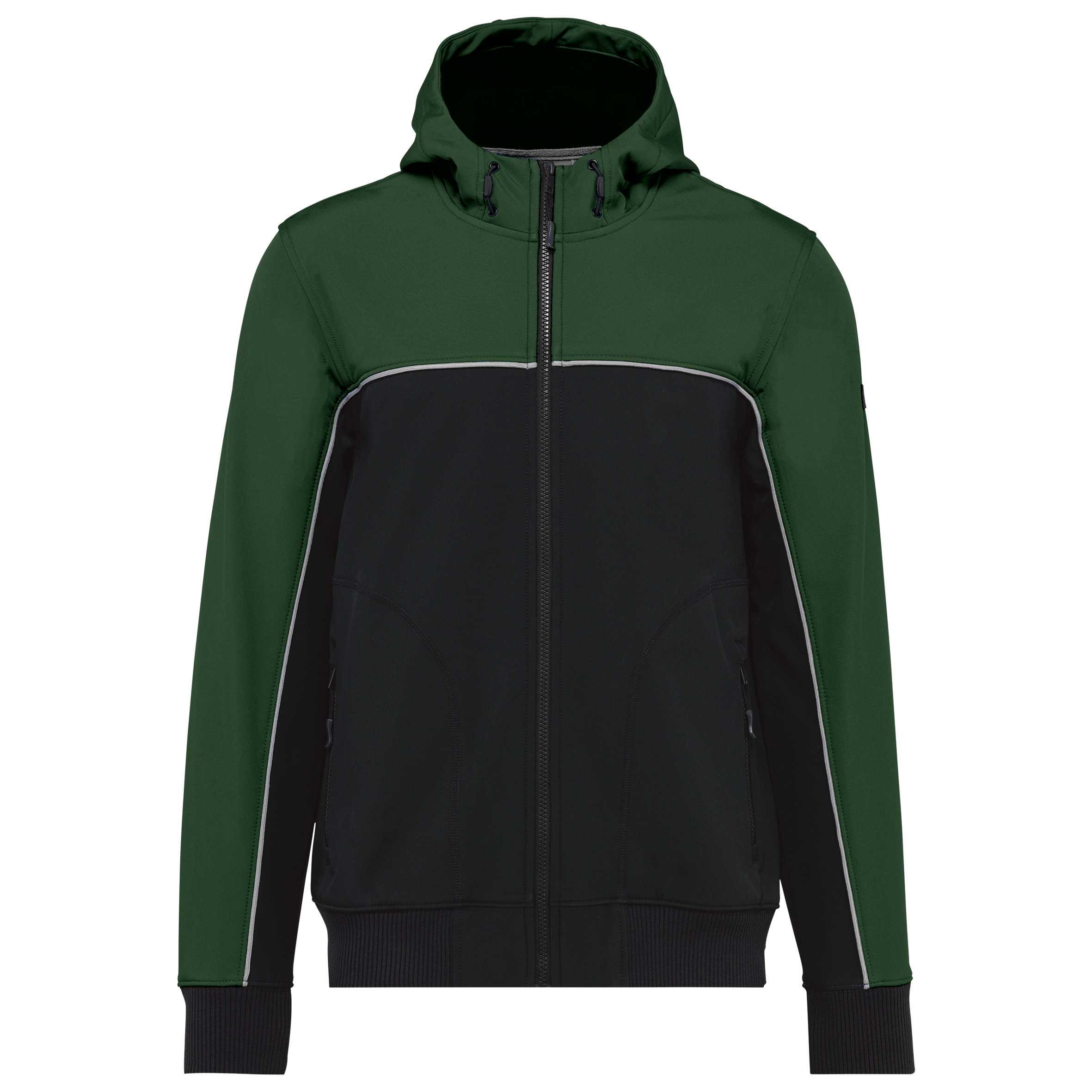 CHAQUETA SOFTSHELL - 3 CAPAS - BIONIC-FINISH® ECO   Unisex Black / Forest Green