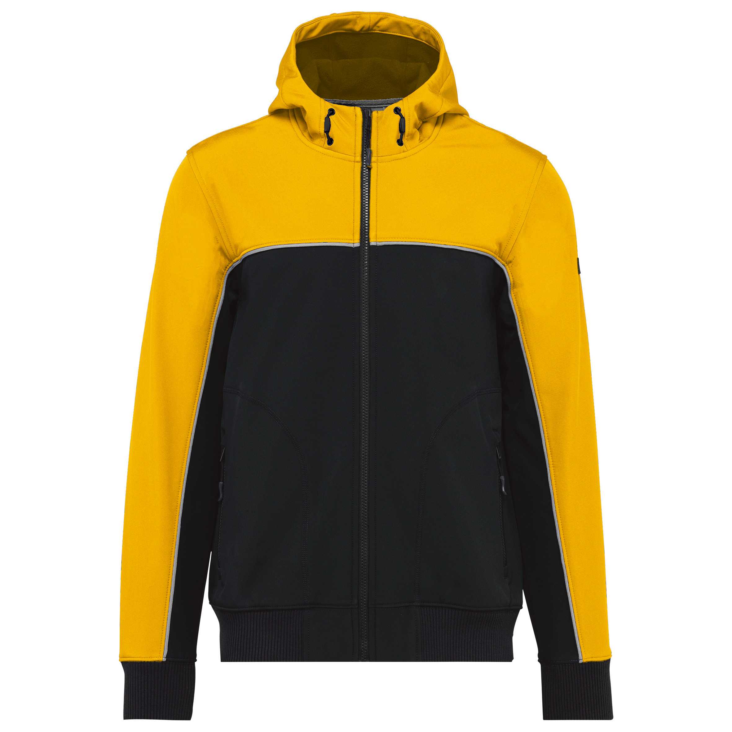 CHAQUETA SOFTSHELL - 3 CAPAS - BIONIC-FINISH® ECO   Unisex Black / Yellow