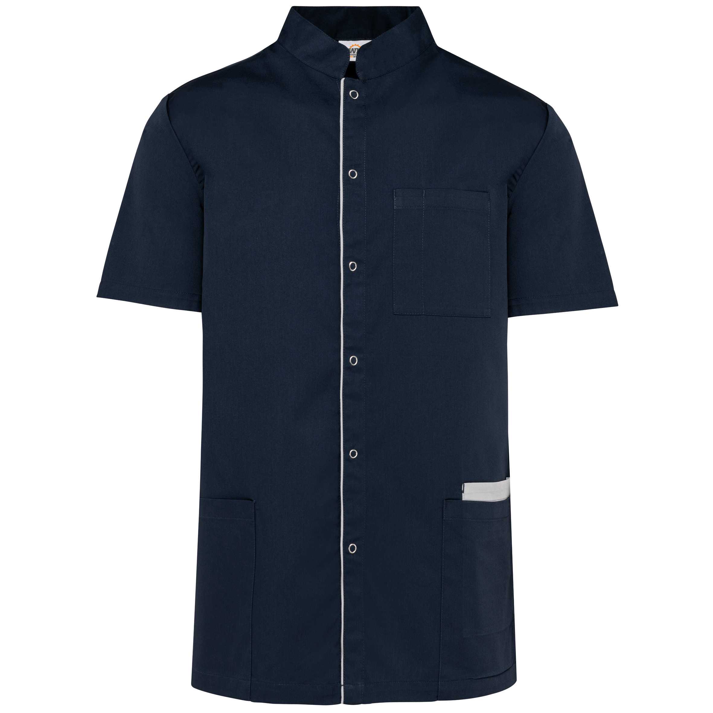 Blusa polialgodón con botones a presión hombre Navy