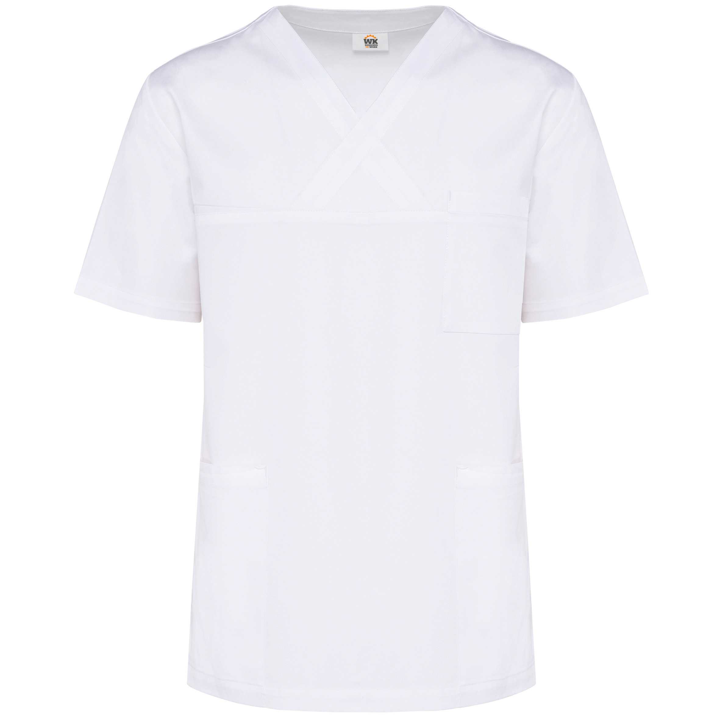 Casaca polialgodón manga corta – Unisex White