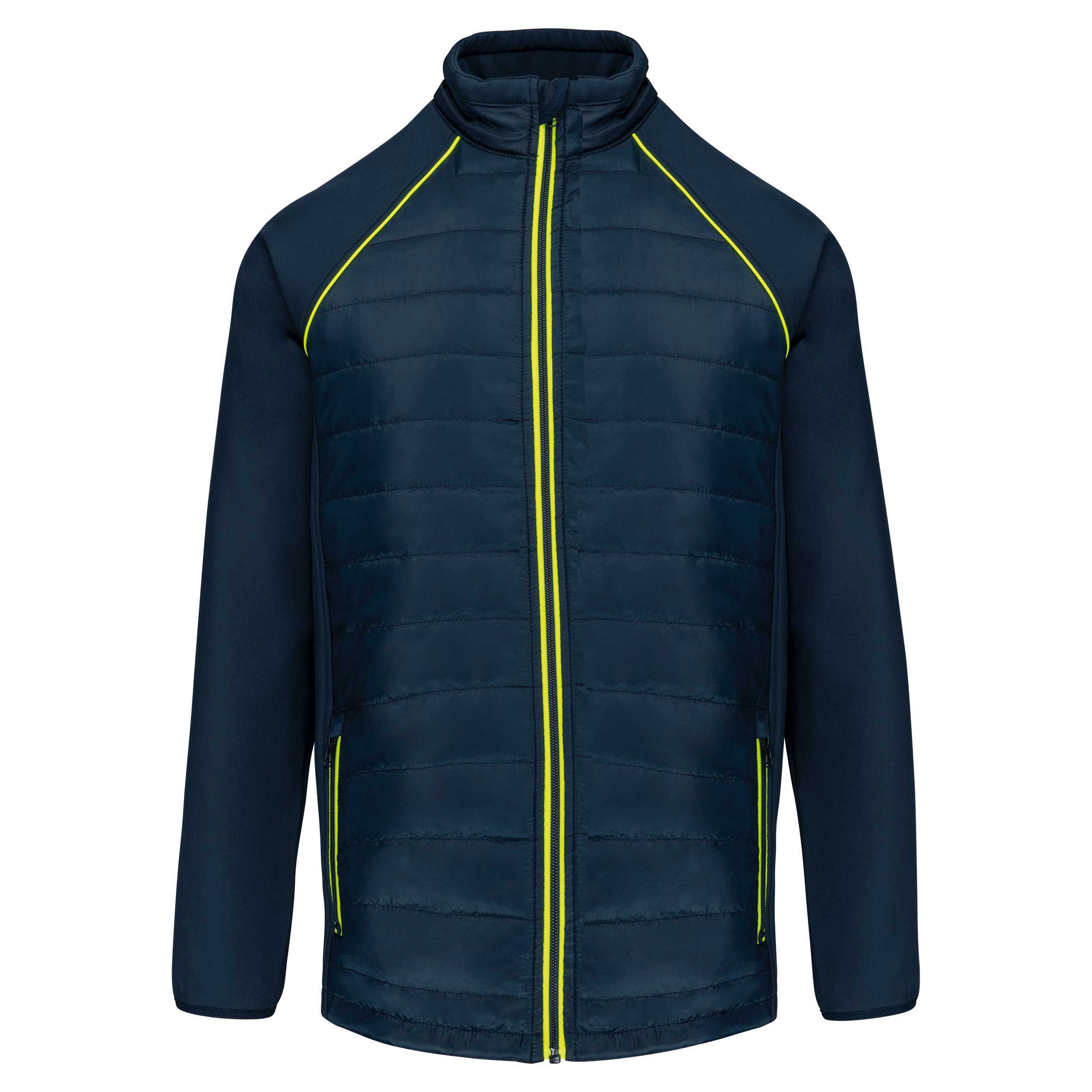 Chaqueta Day To day bimaterial - Unisex Navy / Fluorescent Yellow