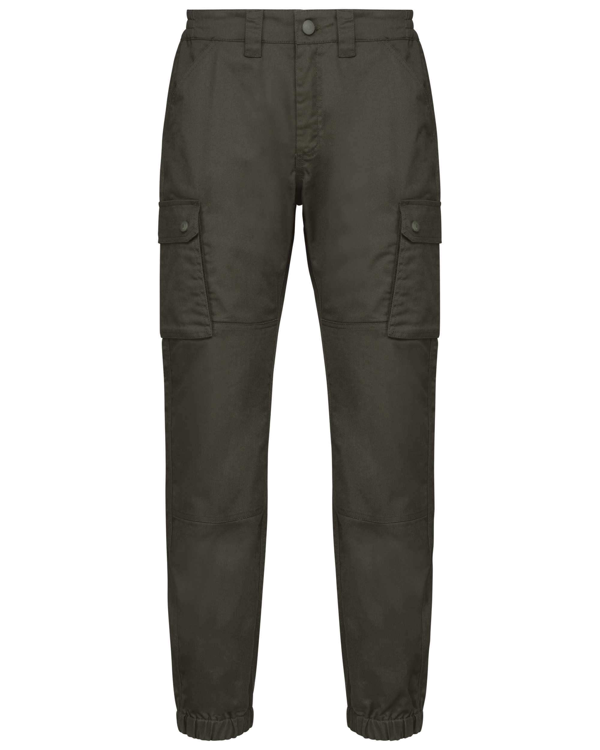 Pantalón cargo unisex con bajo elástico Dark Khaki