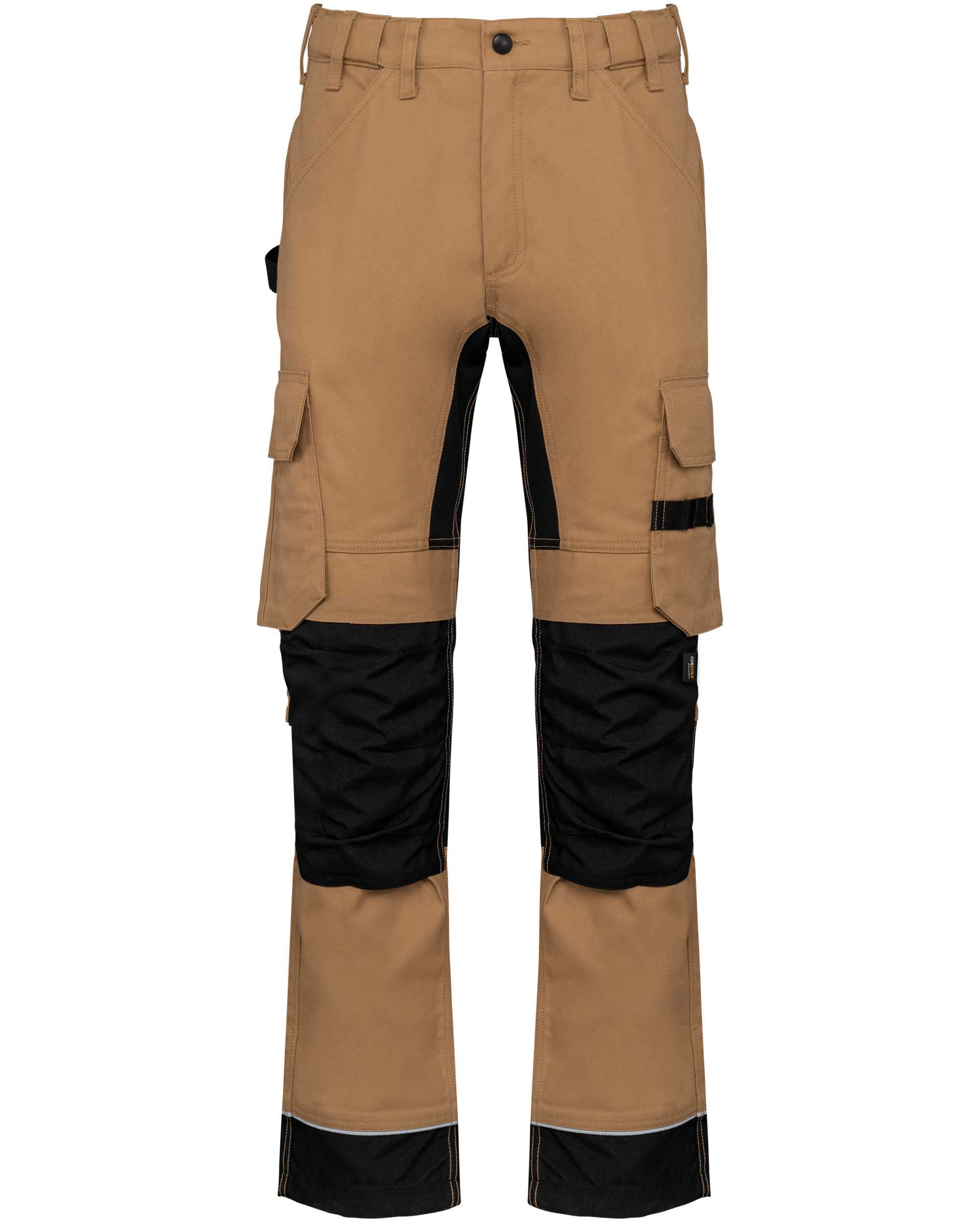 Pantalón de trabajo performance reciclado hombre Camel / Black