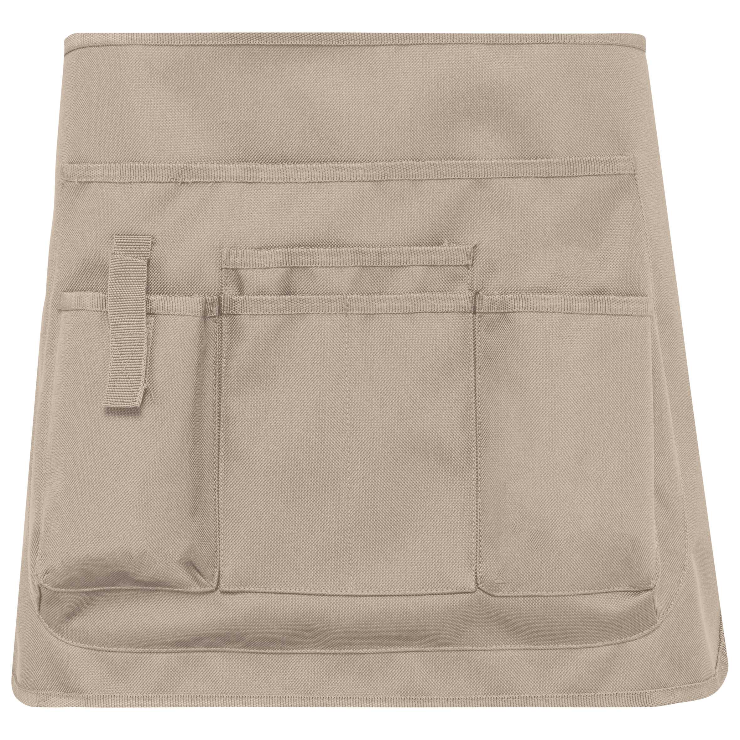 Delantal corto ecorresponsable para jardinería - Unisex Beige