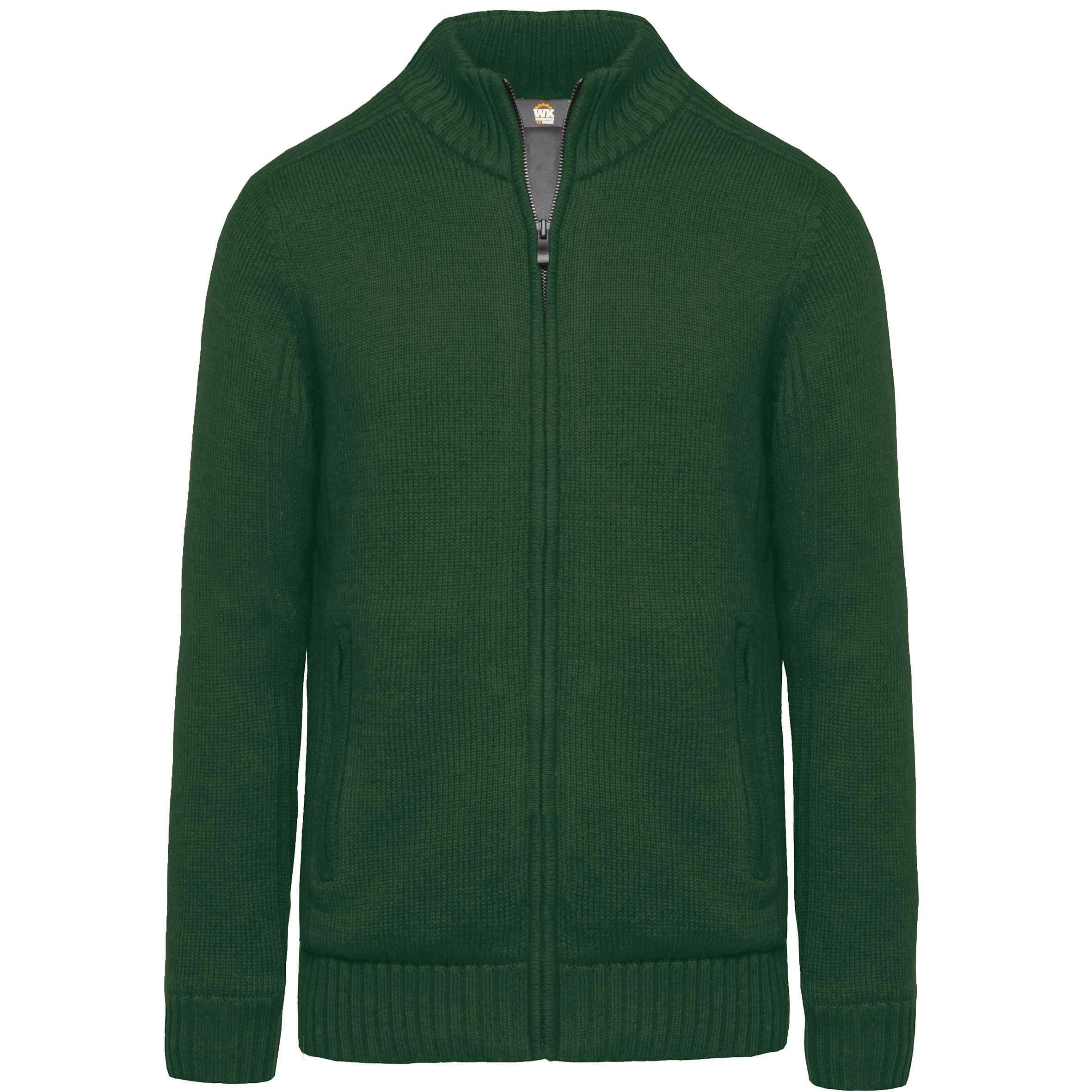 Cárdigan con forro polar hombre Forest Green