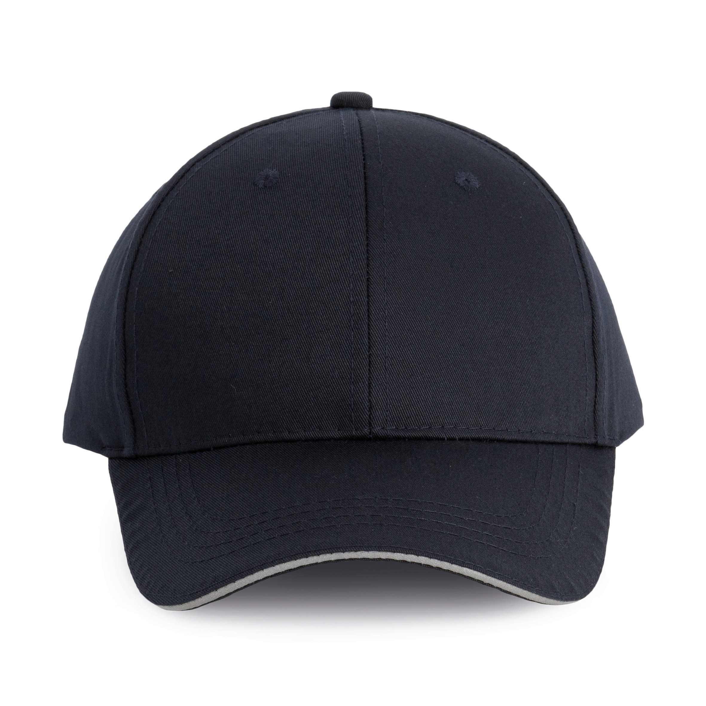 Gorra sandwich contrastado 6 paneles - Certificado Oeko-Tex Navy / Silver