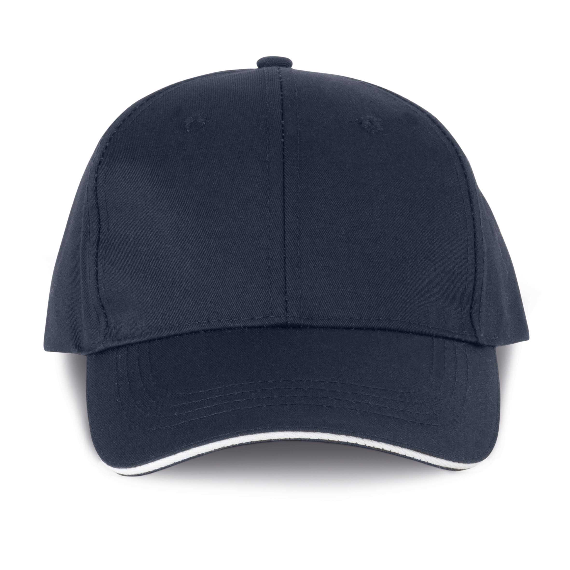 Gorra sandwich contrastado 6 paneles - Certificado Oeko-Tex Navy / White