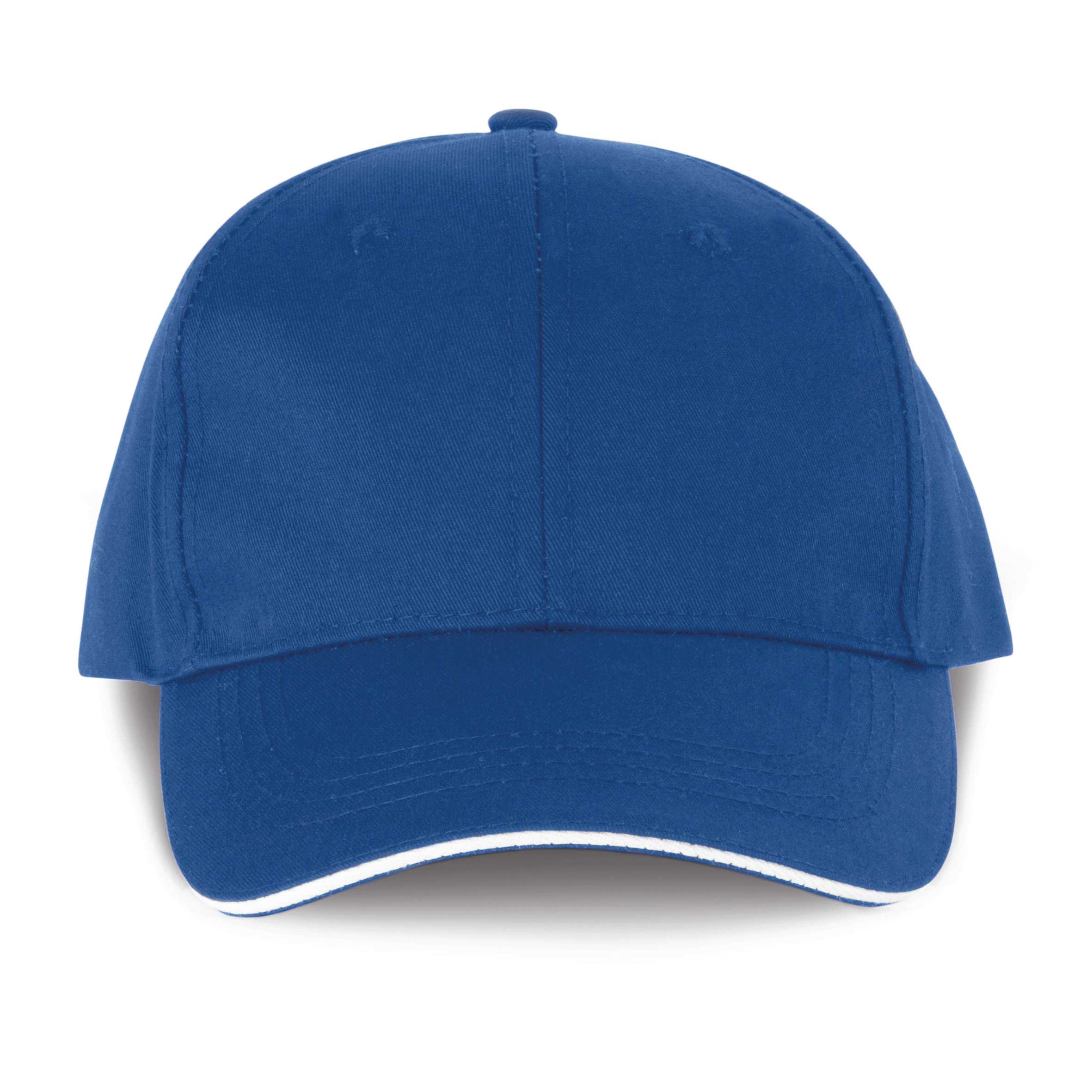 Gorra sandwich contrastado 6 paneles - Certificado Oeko-Tex Royal Blue / White