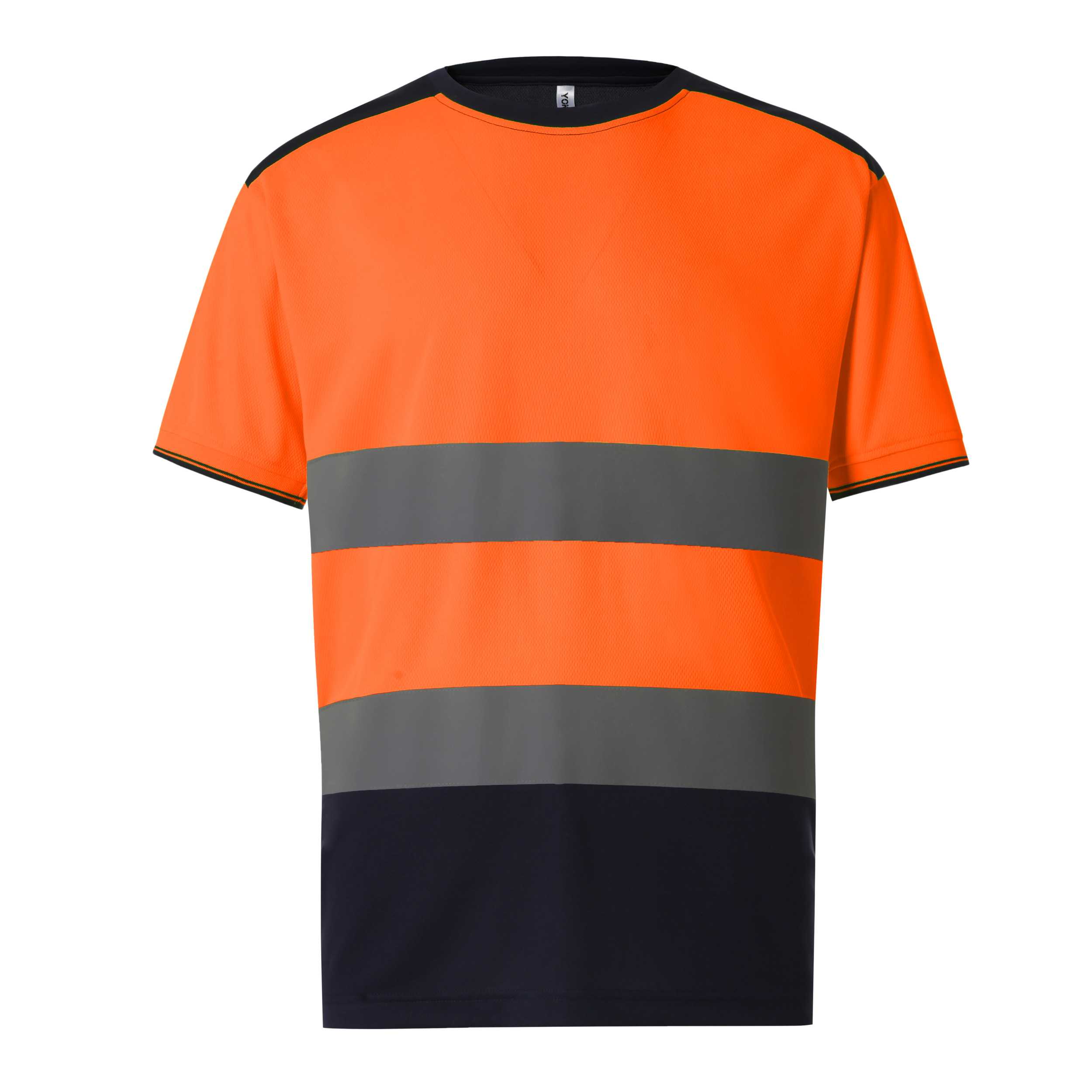 Camiseta bicolor Hi-vis Hi Vis Orange / Navy