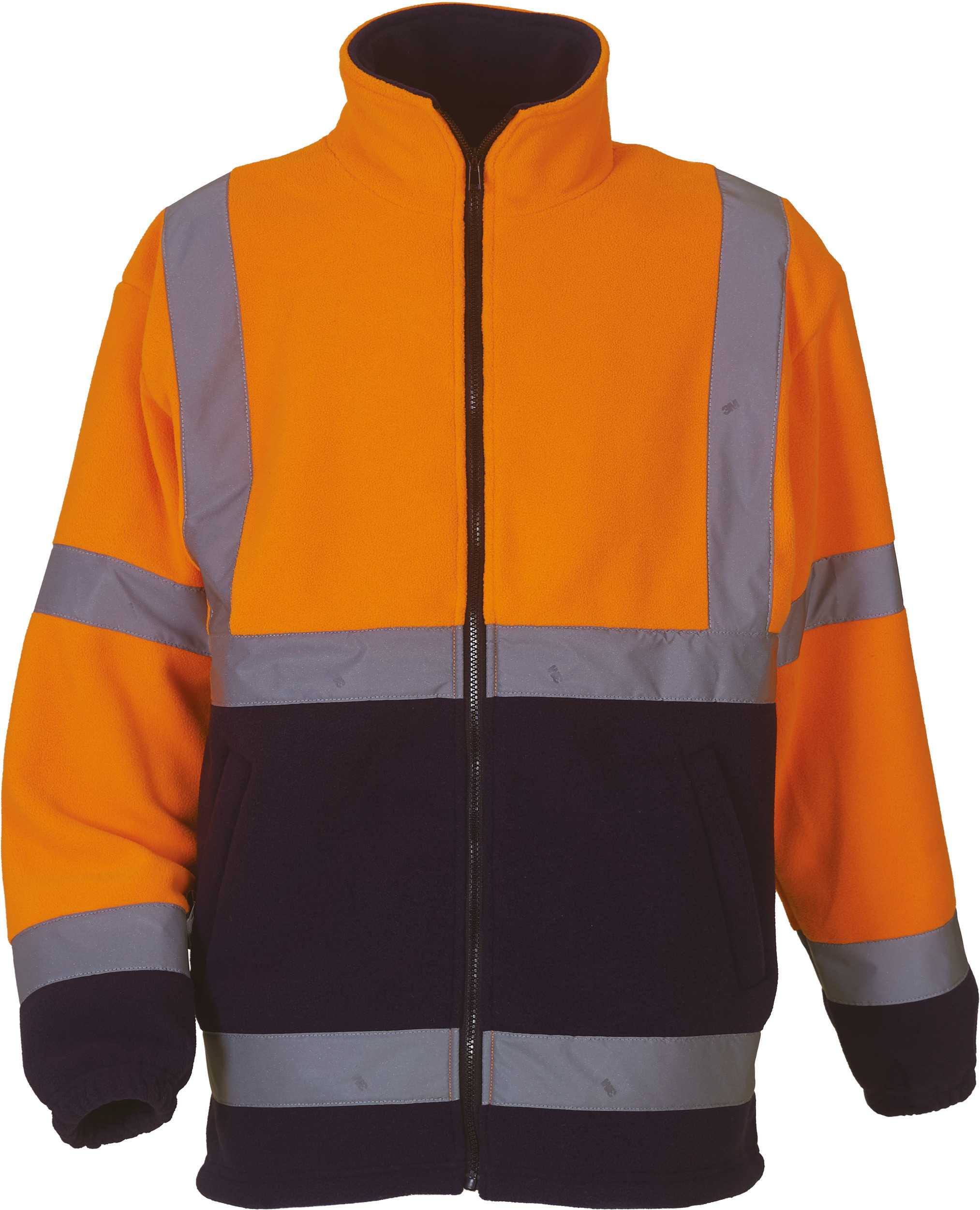Chaqueta polar de alta visibilidad Hi Vis Orange / Navy