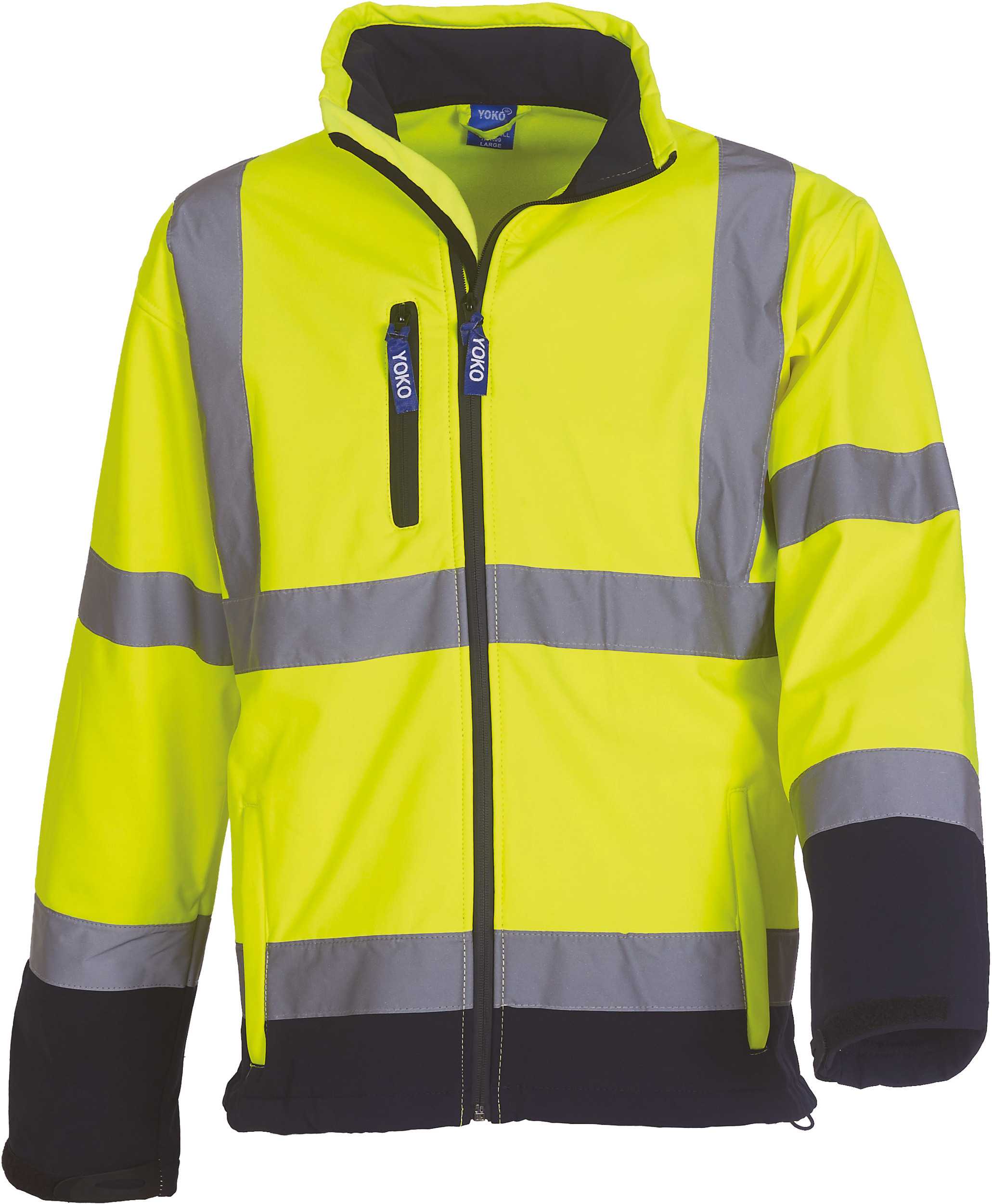 Chaqueta Softshell alta visibilidad Hi Vis Yellow / Navy