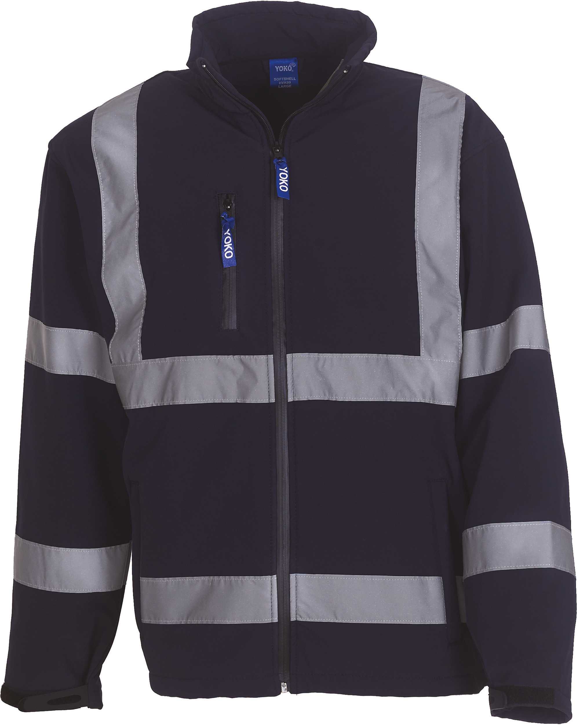 Chaqueta Softshell alta visibilidad Navy
