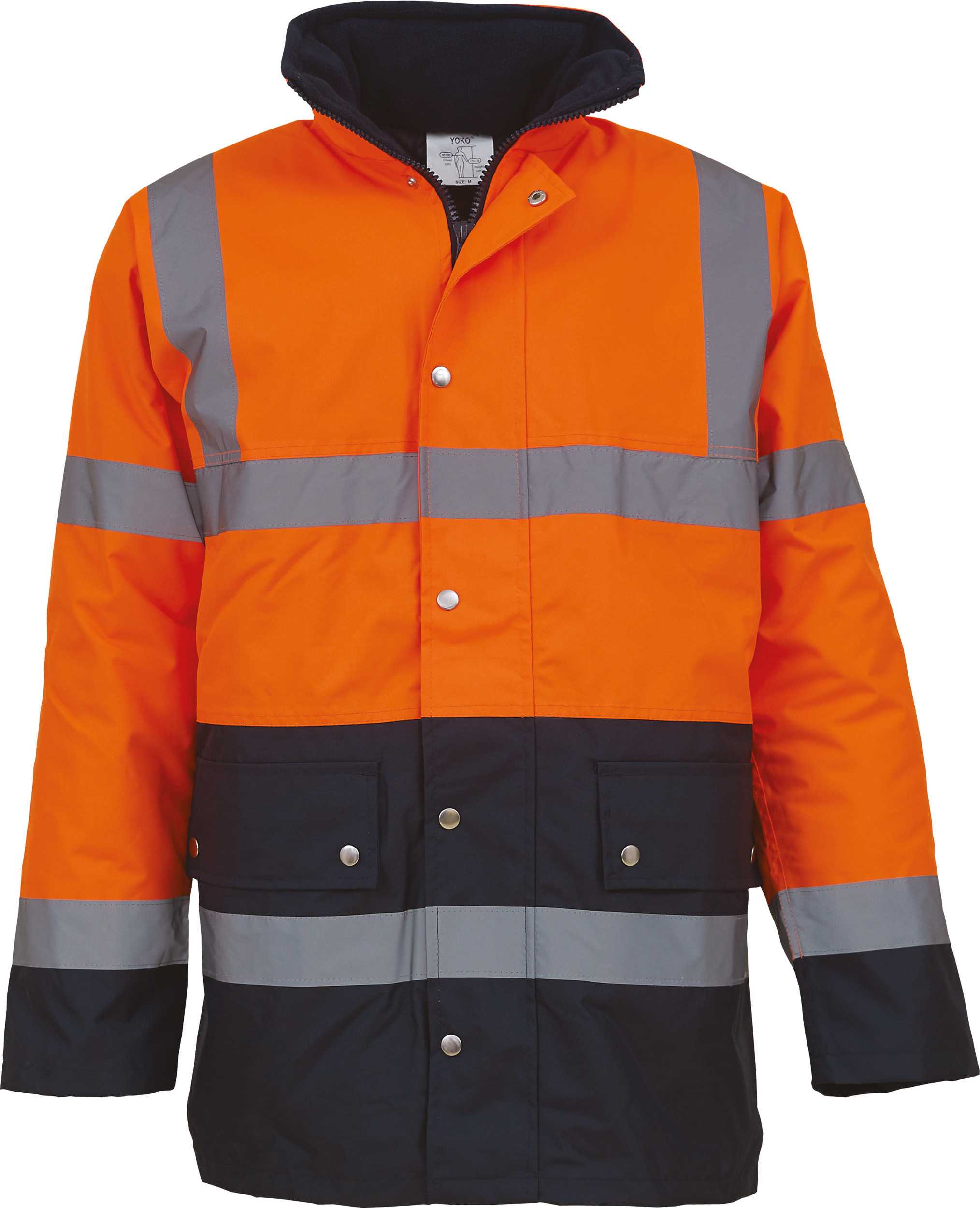 Chaqueta de seguridad alta visibilidad bicolor Hi Vis Orange / Navy