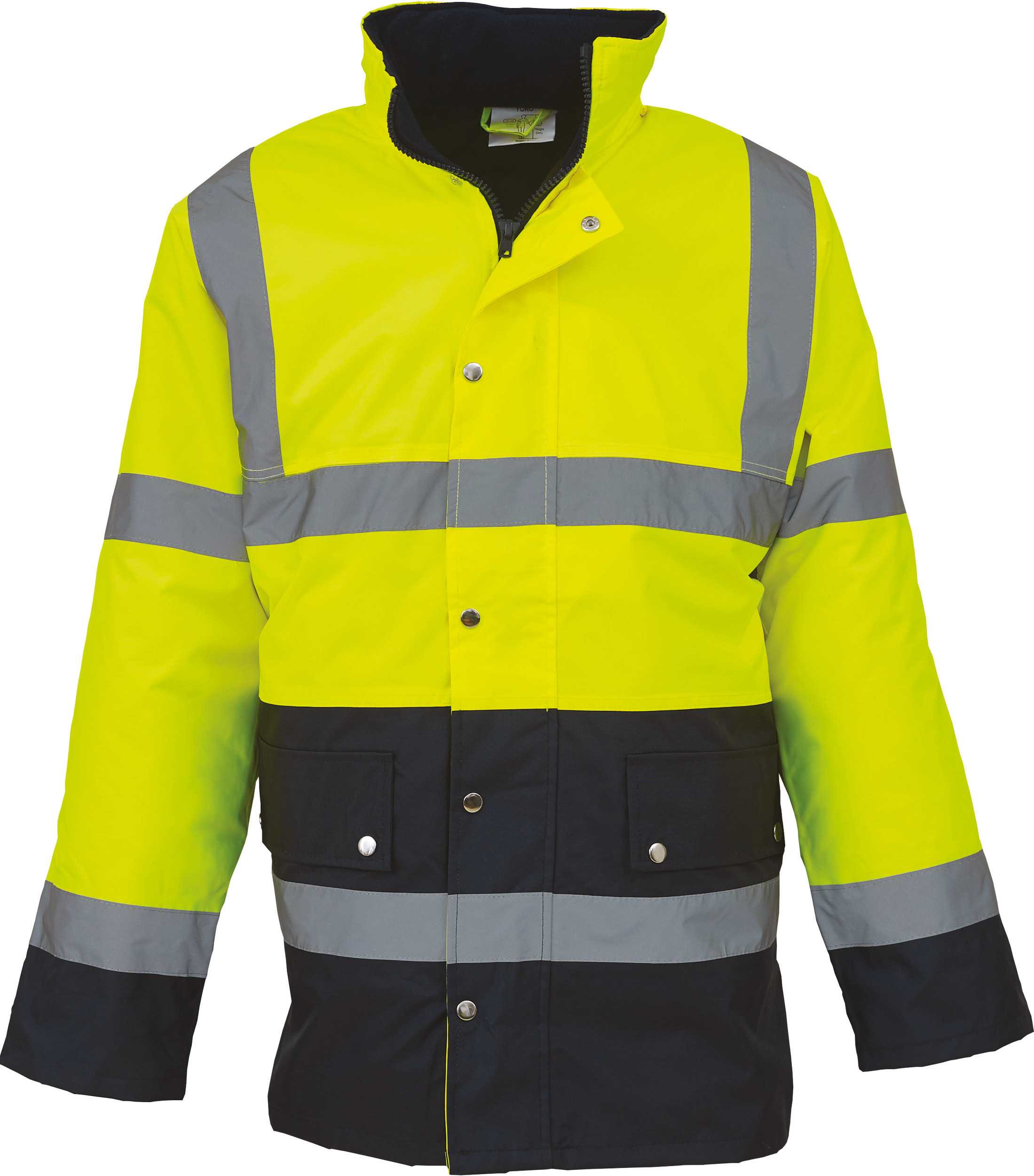 Chaqueta de seguridad alta visibilidad bicolor Hi Vis Yellow / Navy