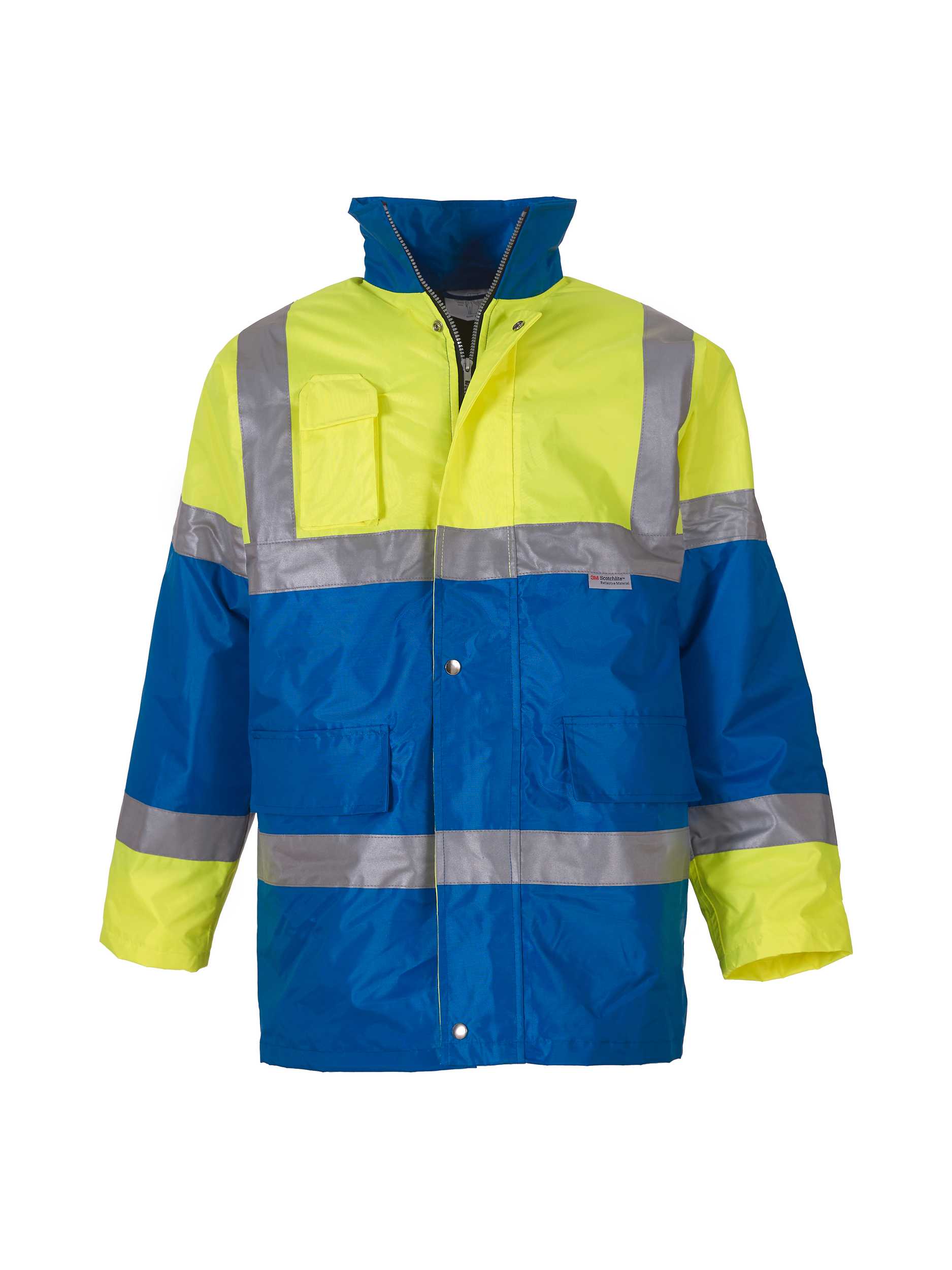Chaqueta Alta Visibilidad colores contrastados Hi Vis Yellow / Royal Blue