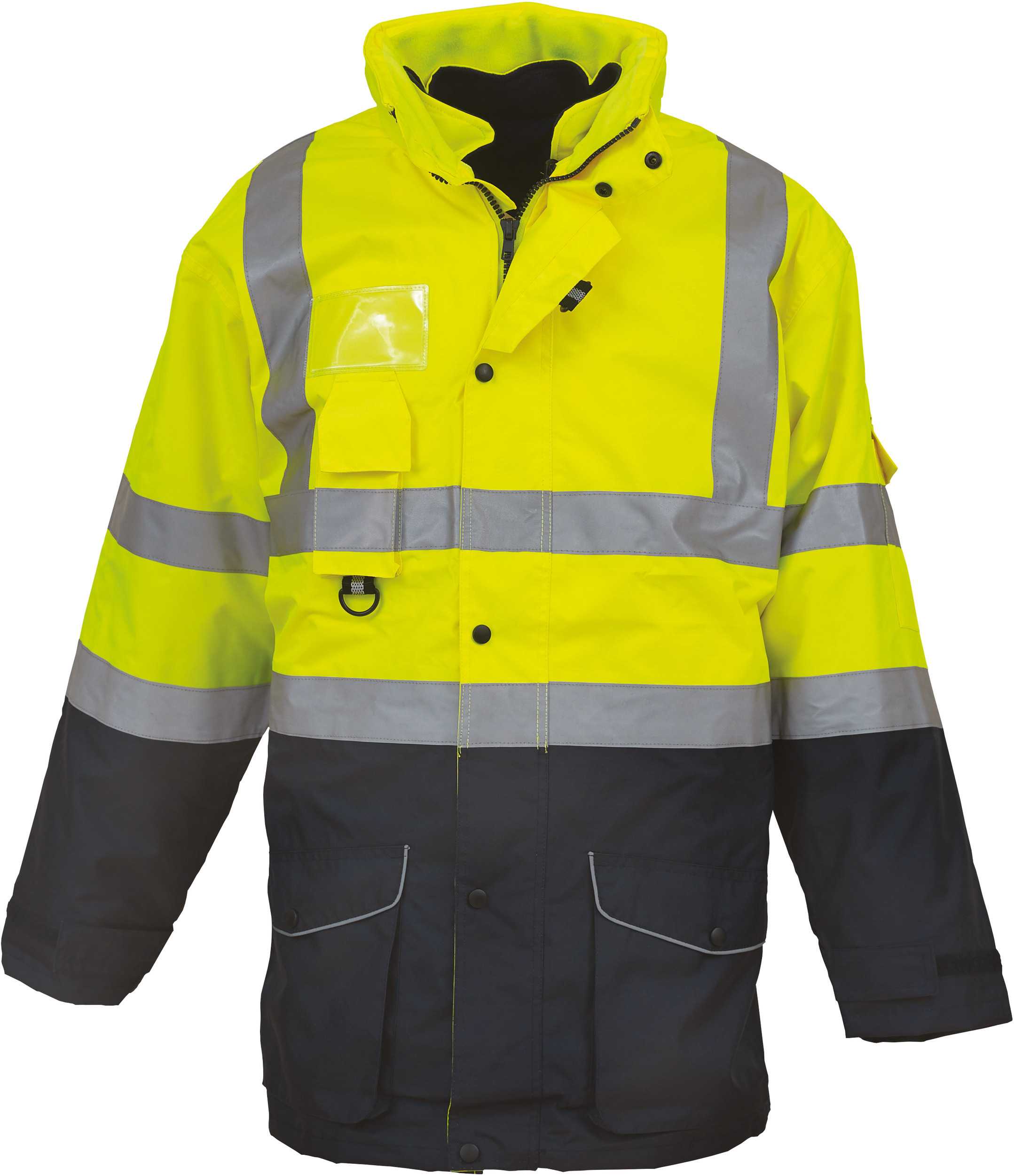 Parka de seguridad alta visibilidad 7 en 1 Hi Vis Yellow / Navy