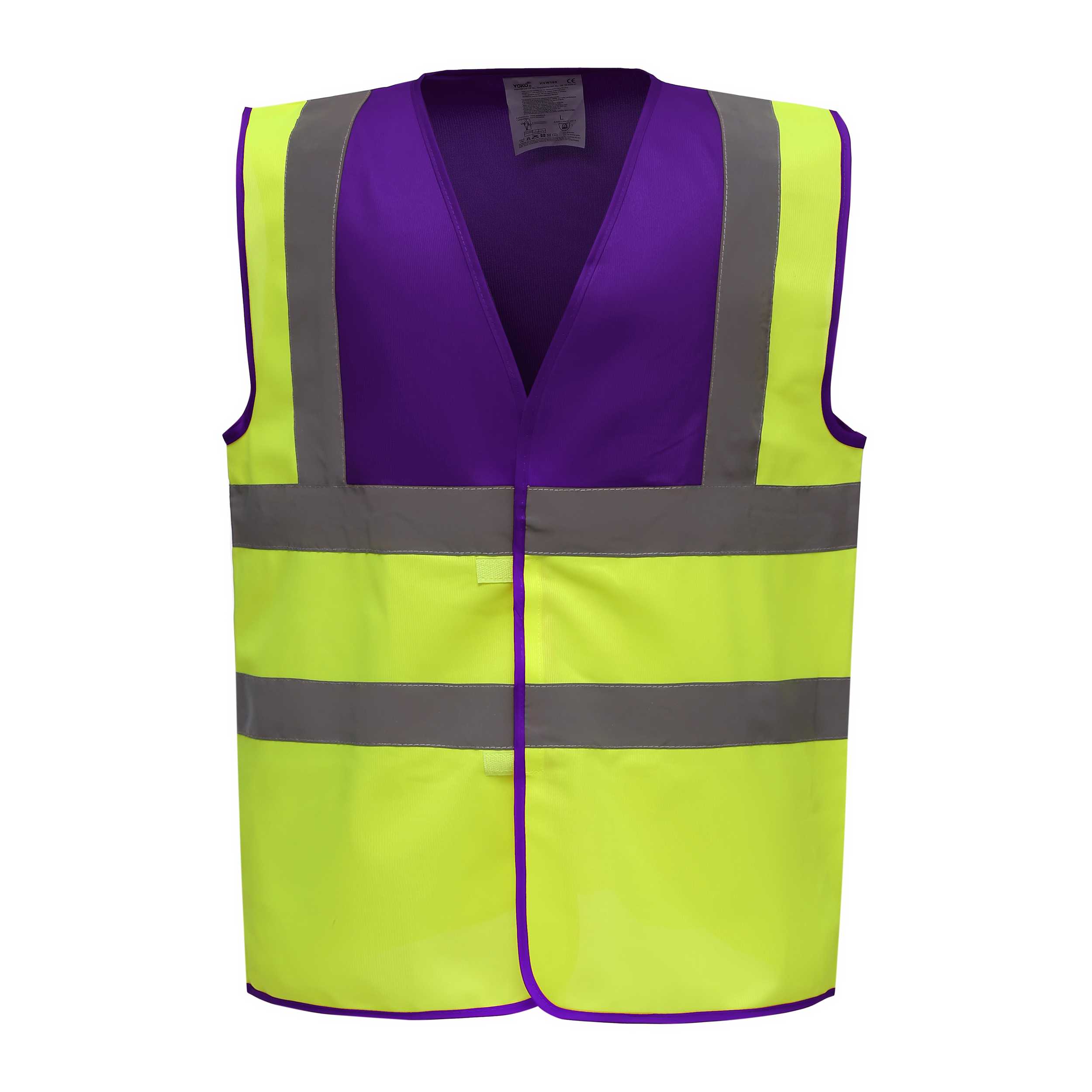 Chaleco de alta visibilidad Purple / Hi Vis Yellow