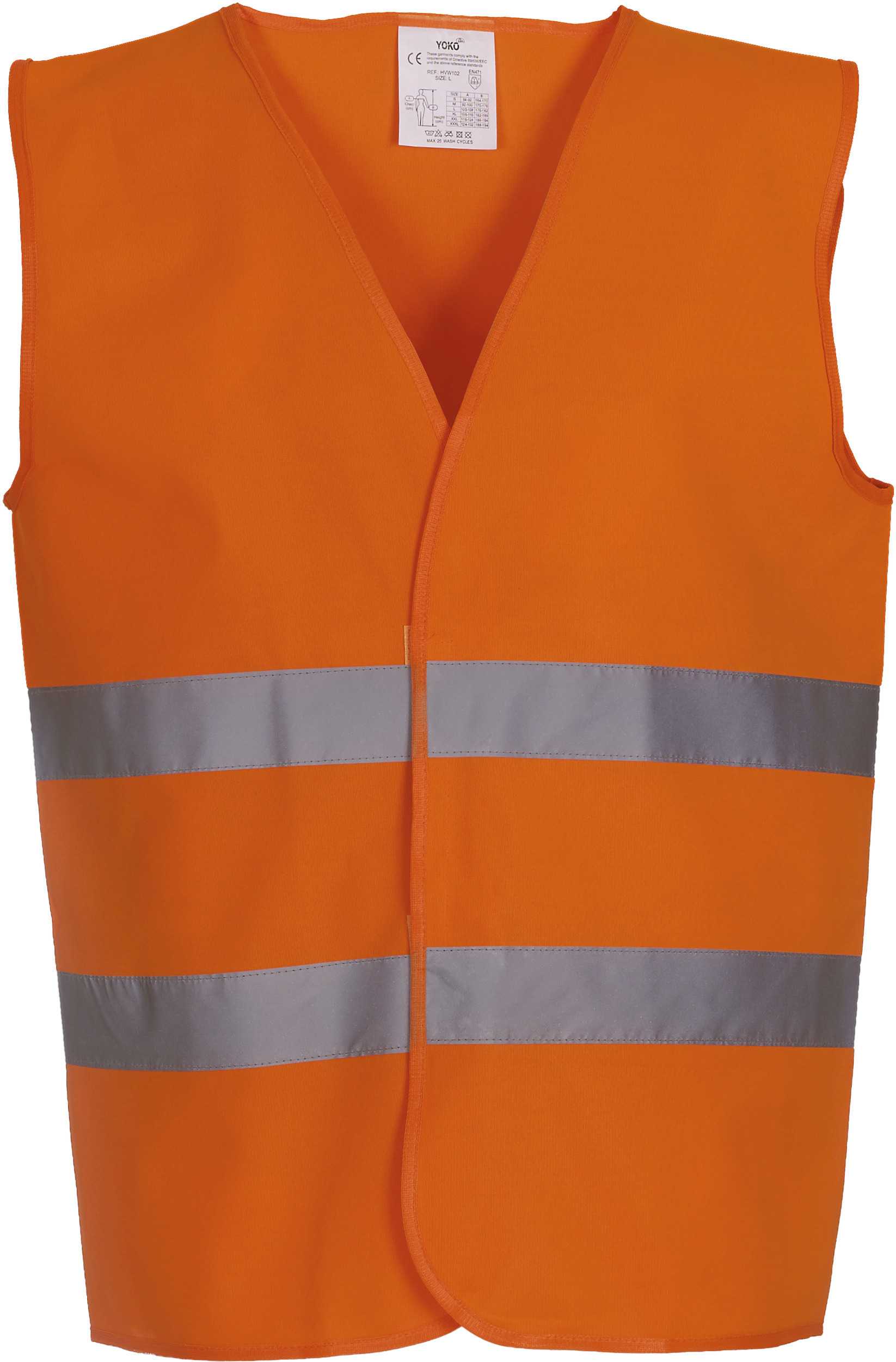 Chaleco con dos tiras de alta visibilidad Hi Vis Orange