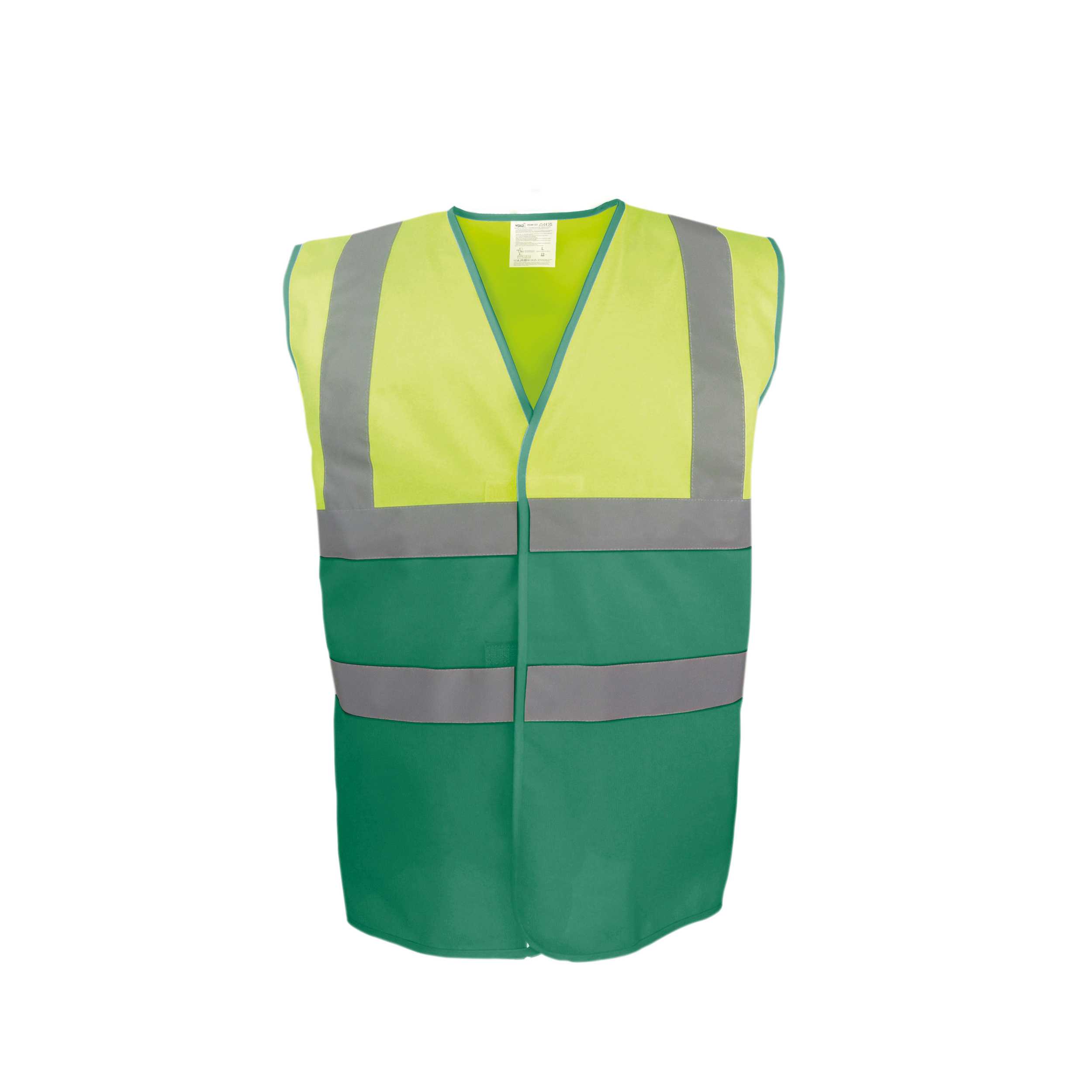 Chaleco de alta visibilidad bicolor Hi Vis Yellow / Paramedic Green