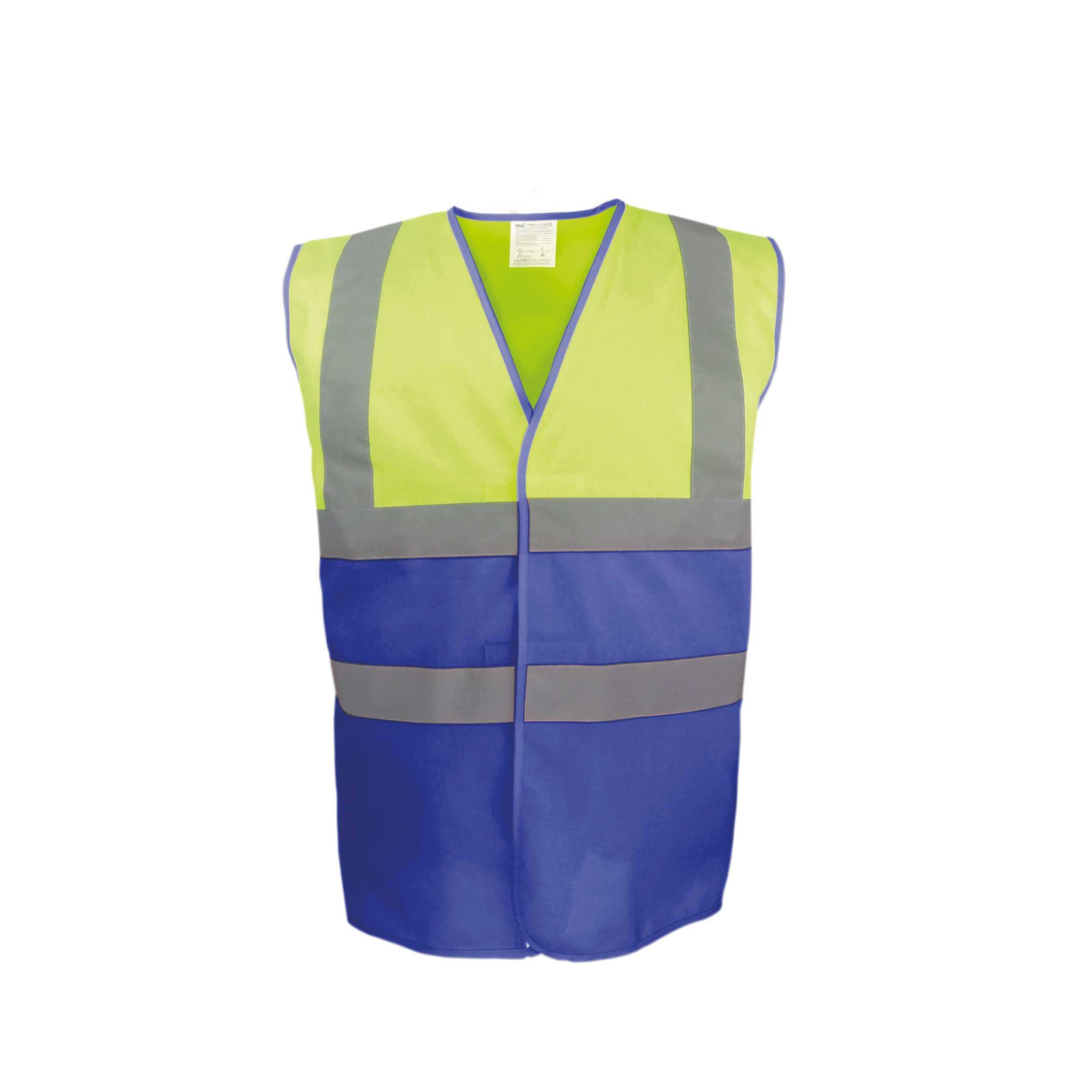 Chaleco de alta visibilidad bicolor Hi Vis Yellow / Royal Blue