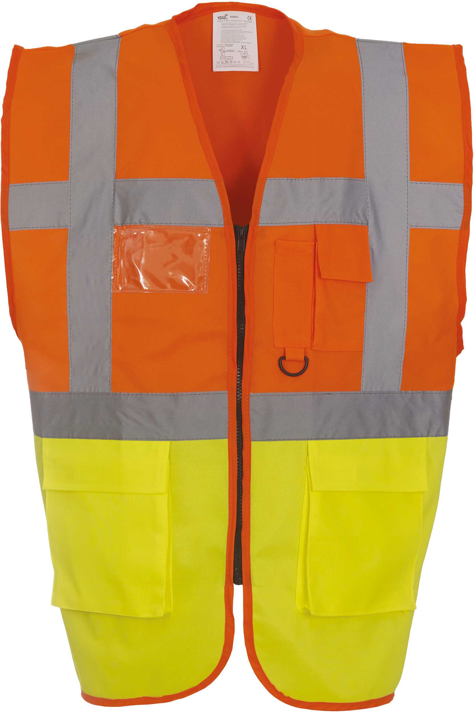 Chaleco multifunción de alta visibilidad Hi Vis Orange / Hi Vis Yellow