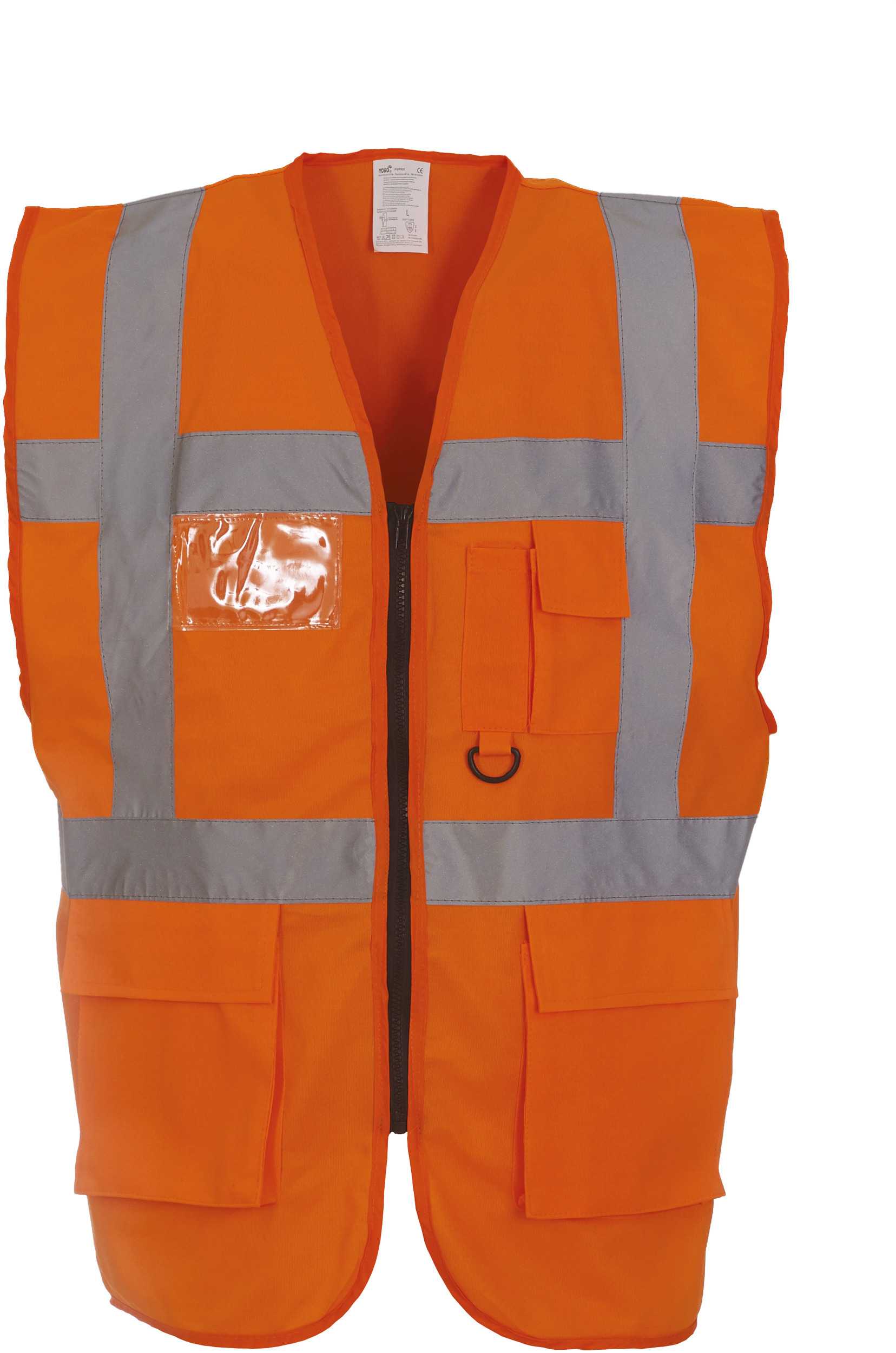 Chaleco multifunción de alta visibilidad Hi Vis Orange