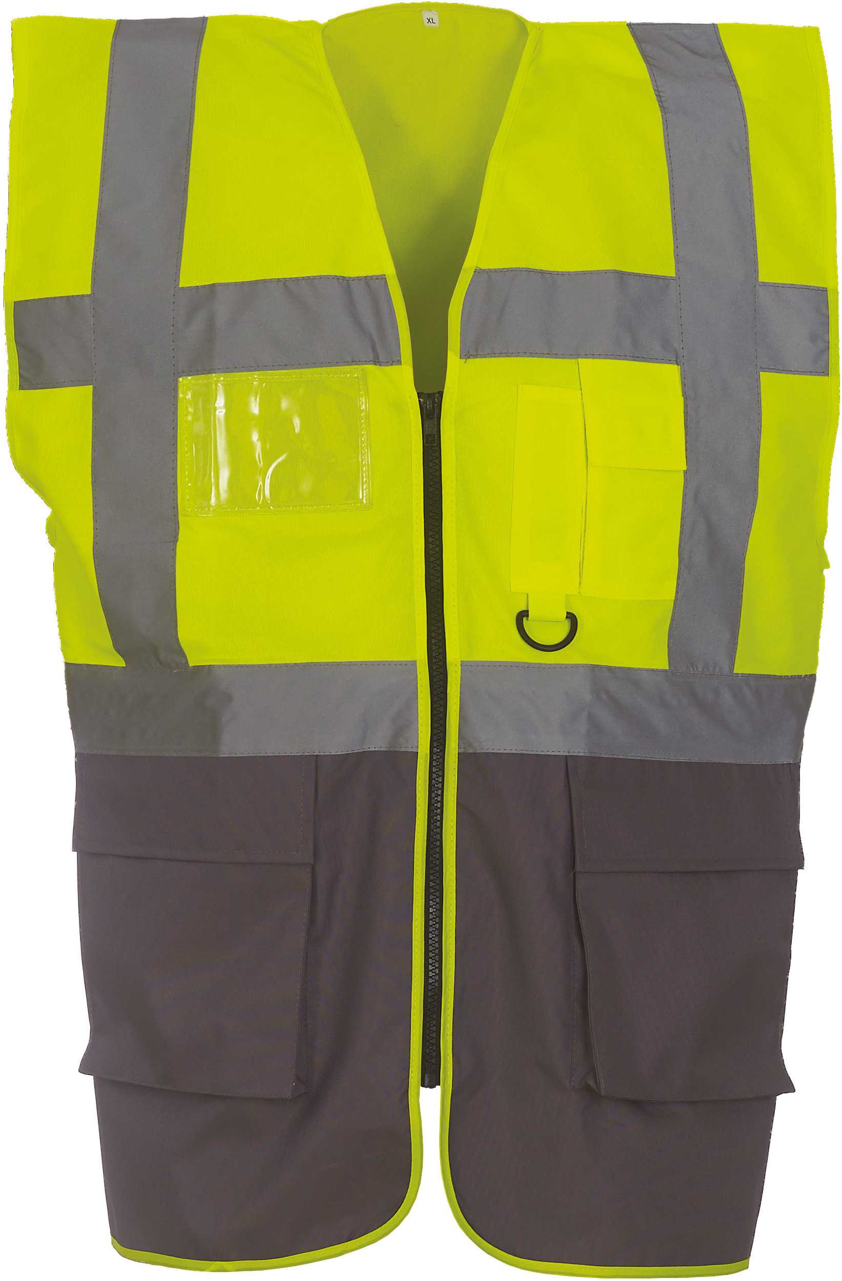 Chaleco multifunción de alta visibilidad Hi Vis Yellow / Grey