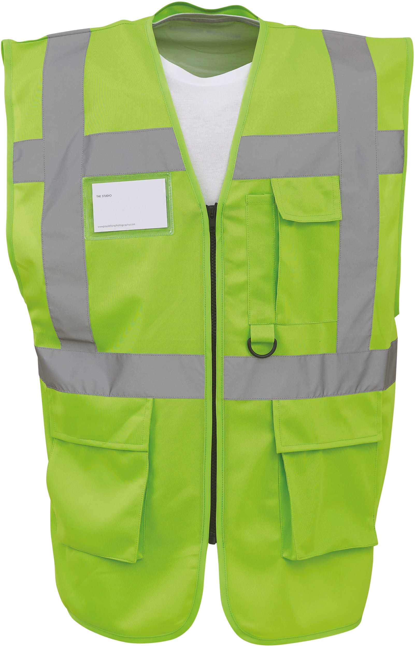 Chaleco multifunción de alta visibilidad Lime