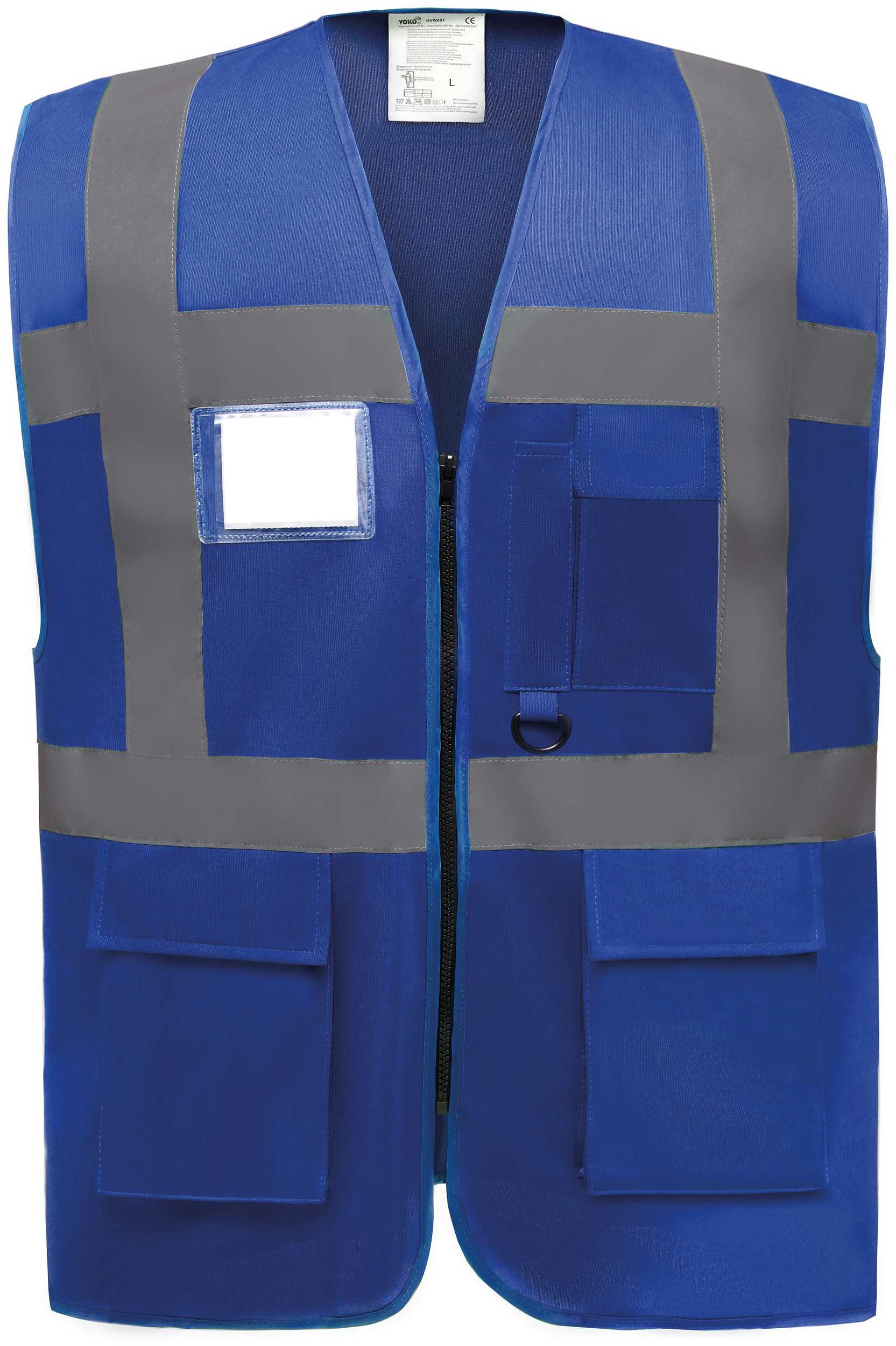 Chaleco multifunción de alta visibilidad Royal Blue