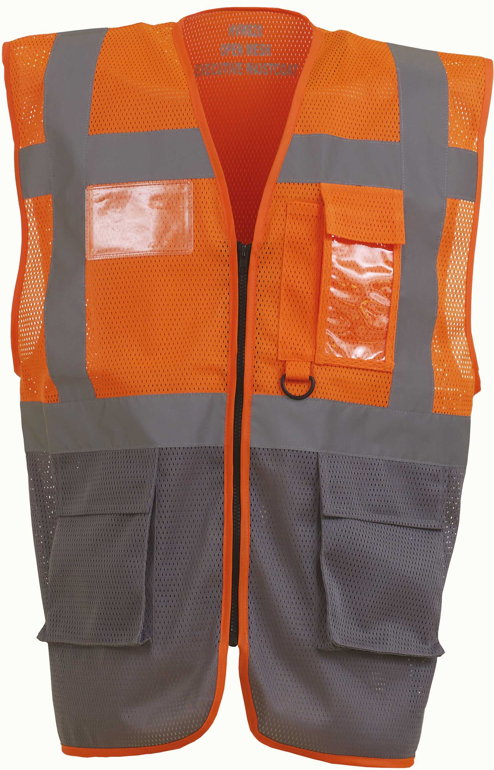 Chaleco Top Cool "Management" alta visibilidad Hi Vis Orange / Grey