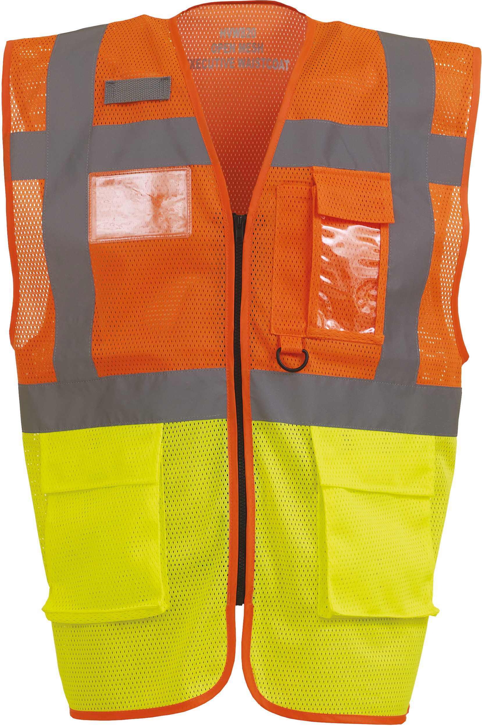 Chaleco Top Cool "Management" alta visibilidad Hi Vis Orange / Hi Vis Yellow