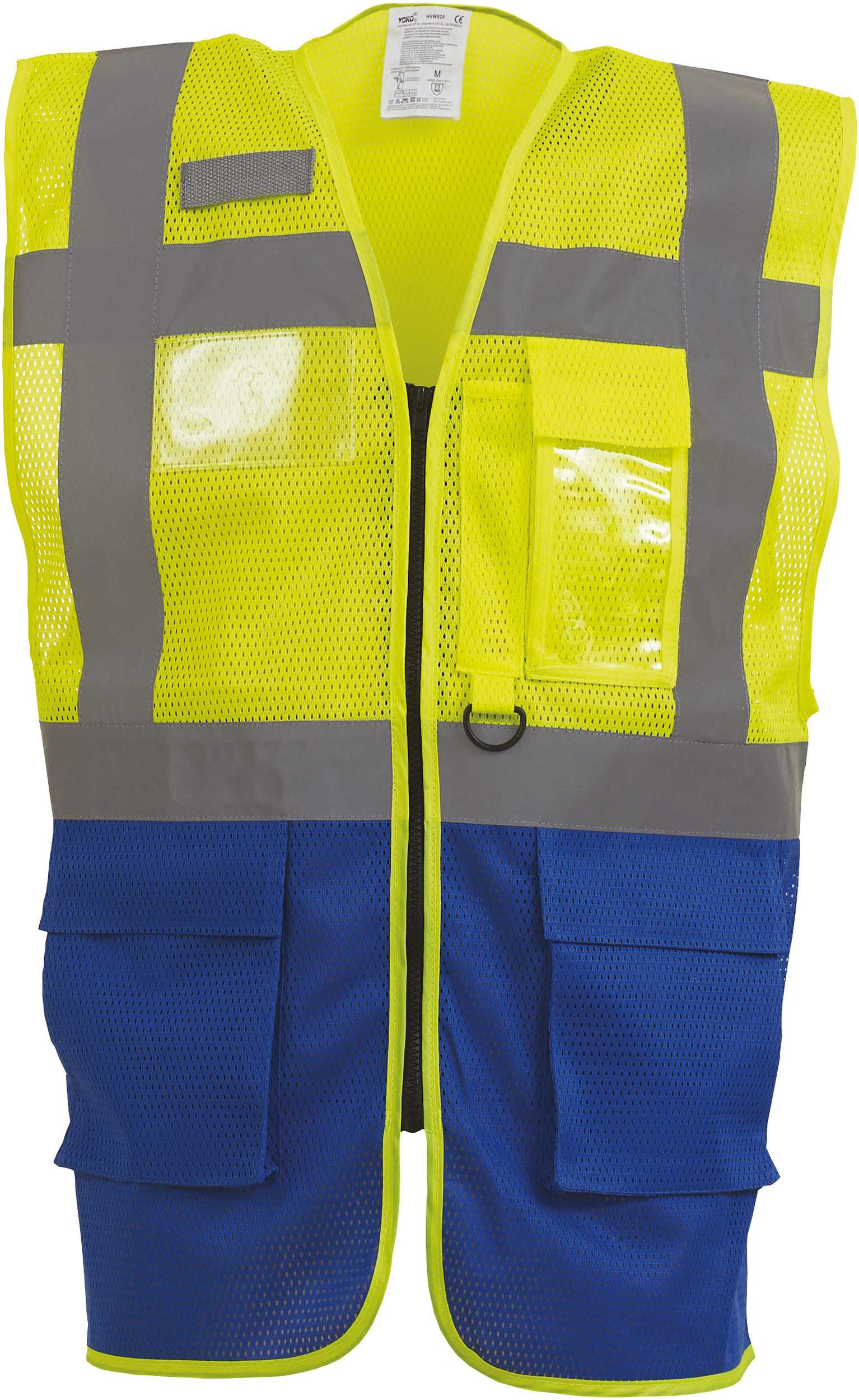 Chaleco Top Cool "Management" alta visibilidad Hi Vis Yellow / Royal Blue