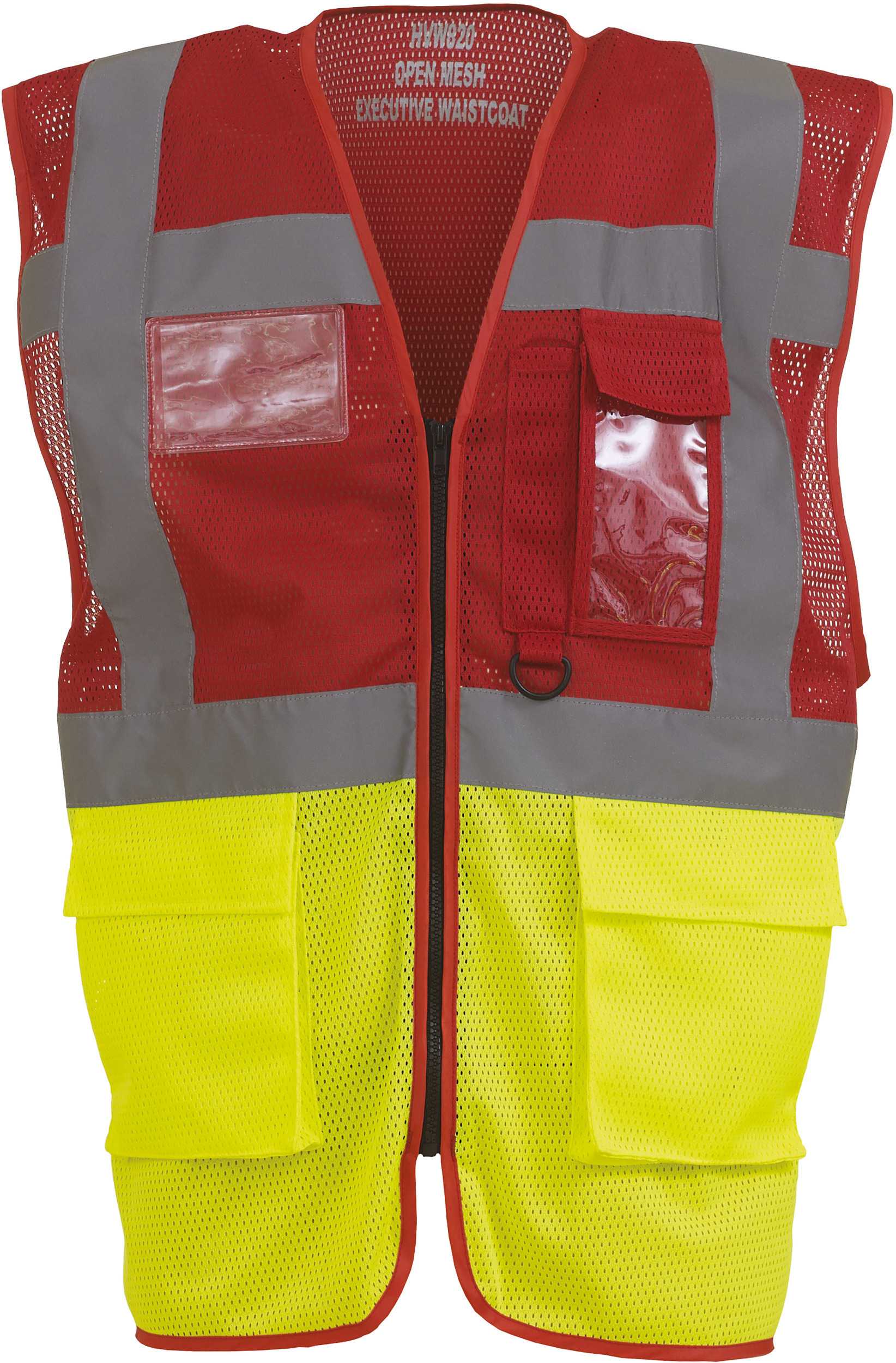 Chaleco Top Cool "Management" alta visibilidad Red / Hi Vis Yellow